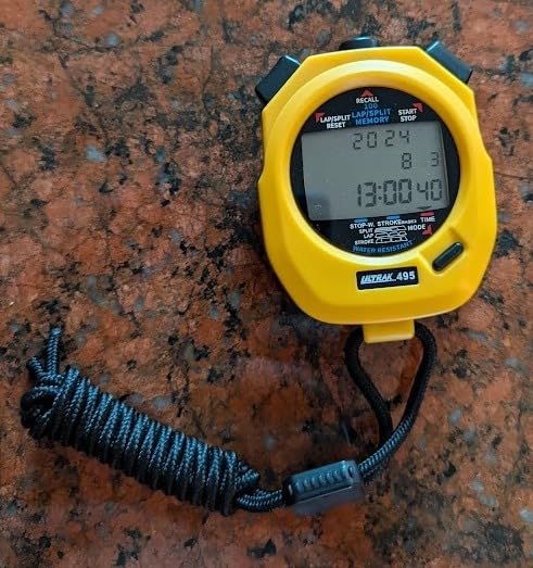 ULTRAK 495 Stopwatch - Red Professional 100-Lap Digital Timer, Countdown Interval Tracker, Water-Resistant Sports Watch, Chronograph for Coaching & Training customer photo 1