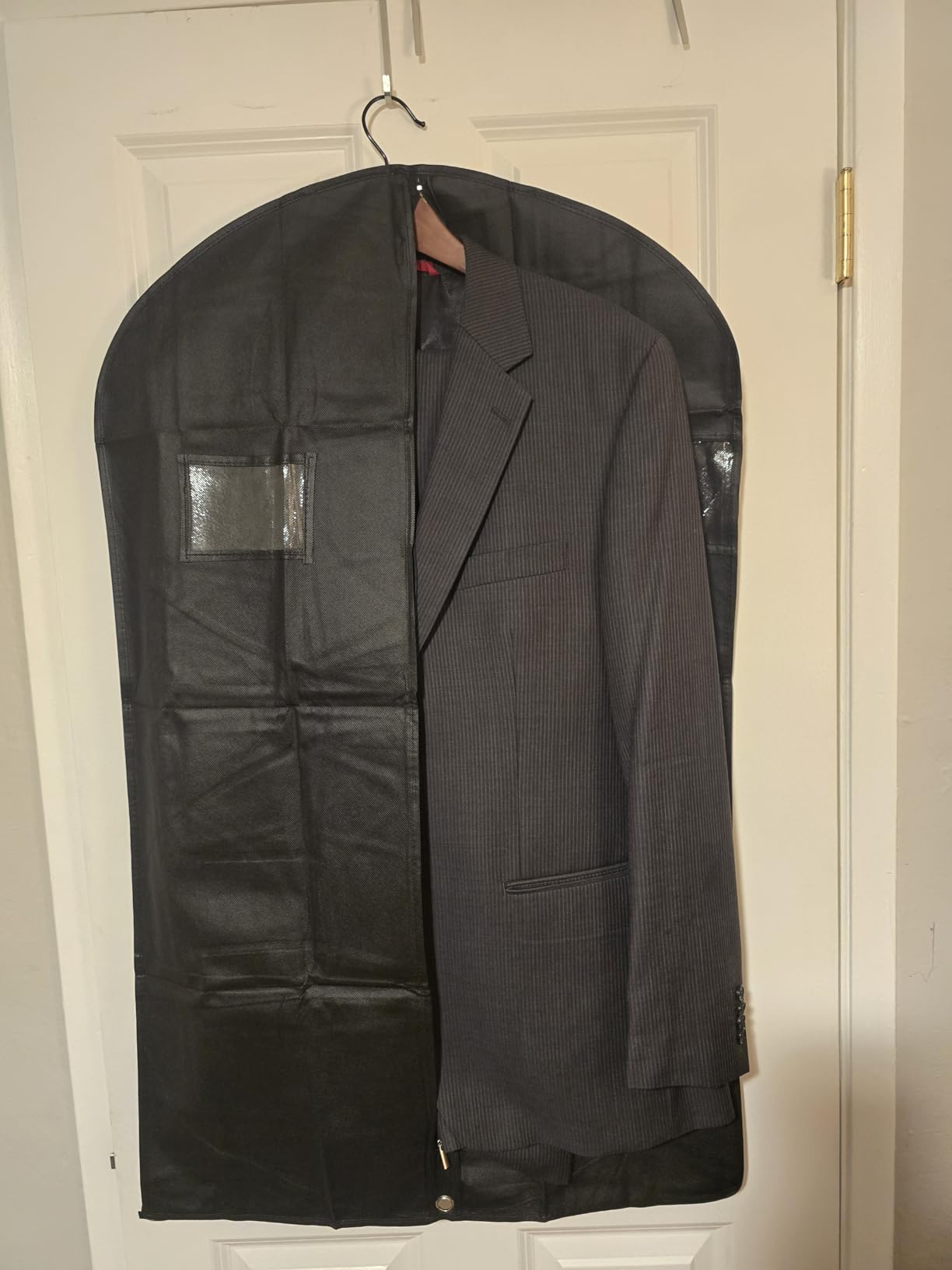 40-inch Garment Bags for Travel, Garment Bags for Hanging Clothes with Zipper and Visible Transparent Window, 2 Pack, Black customer photo 2