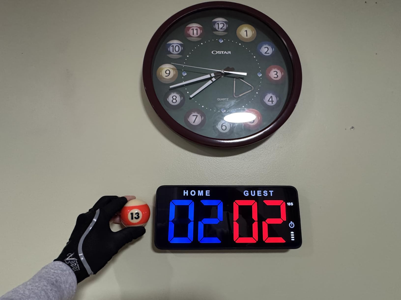 ANJANK 11'' Large Digital LED Scoreboard Electronic Score Keeper Clock, Countdown/up, with Powerful Battery, 4 Mounting Options, for Corn Hole/Ping Pong/Table Tennis Sports, Indoor & Outdoor Games customer photo 1