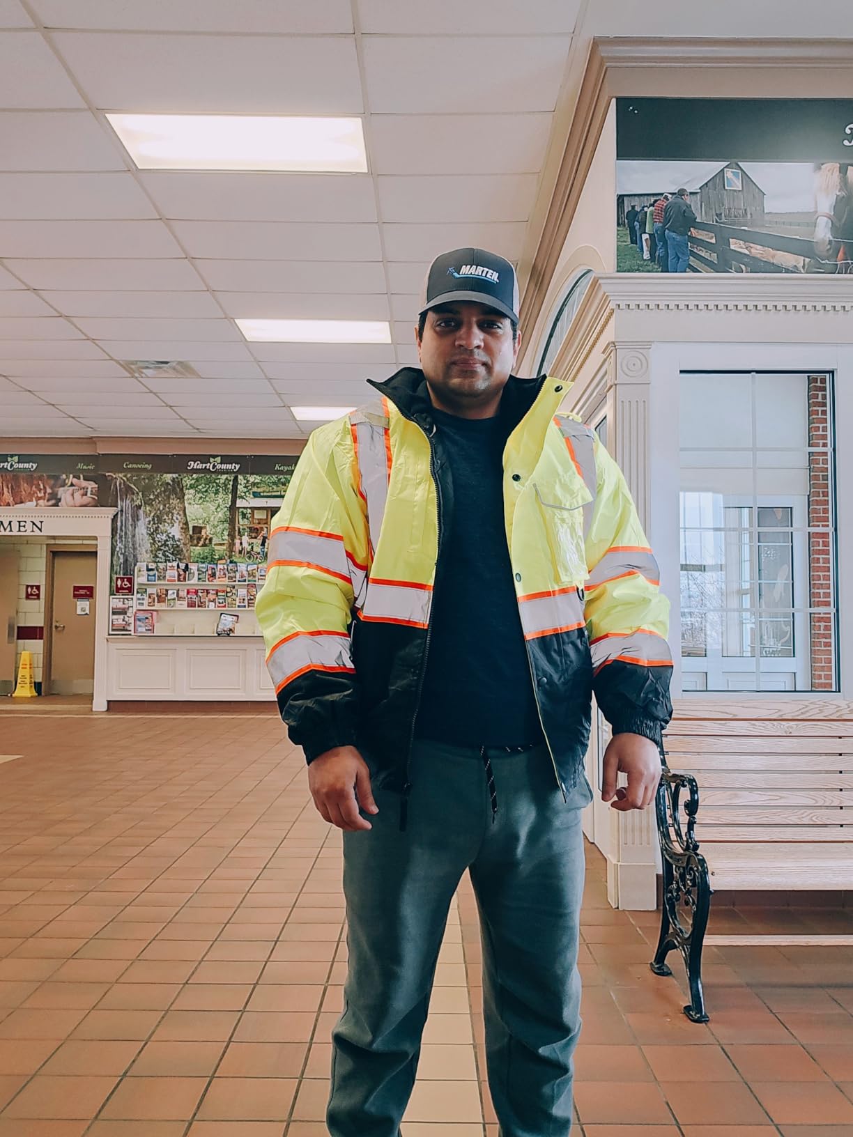 TICONN Waterproof Safety Bomber Jacket, Winter Rain Jacket Hi Vis Reflective, ANSI Class 3 Work Rain Coat customer photo 1