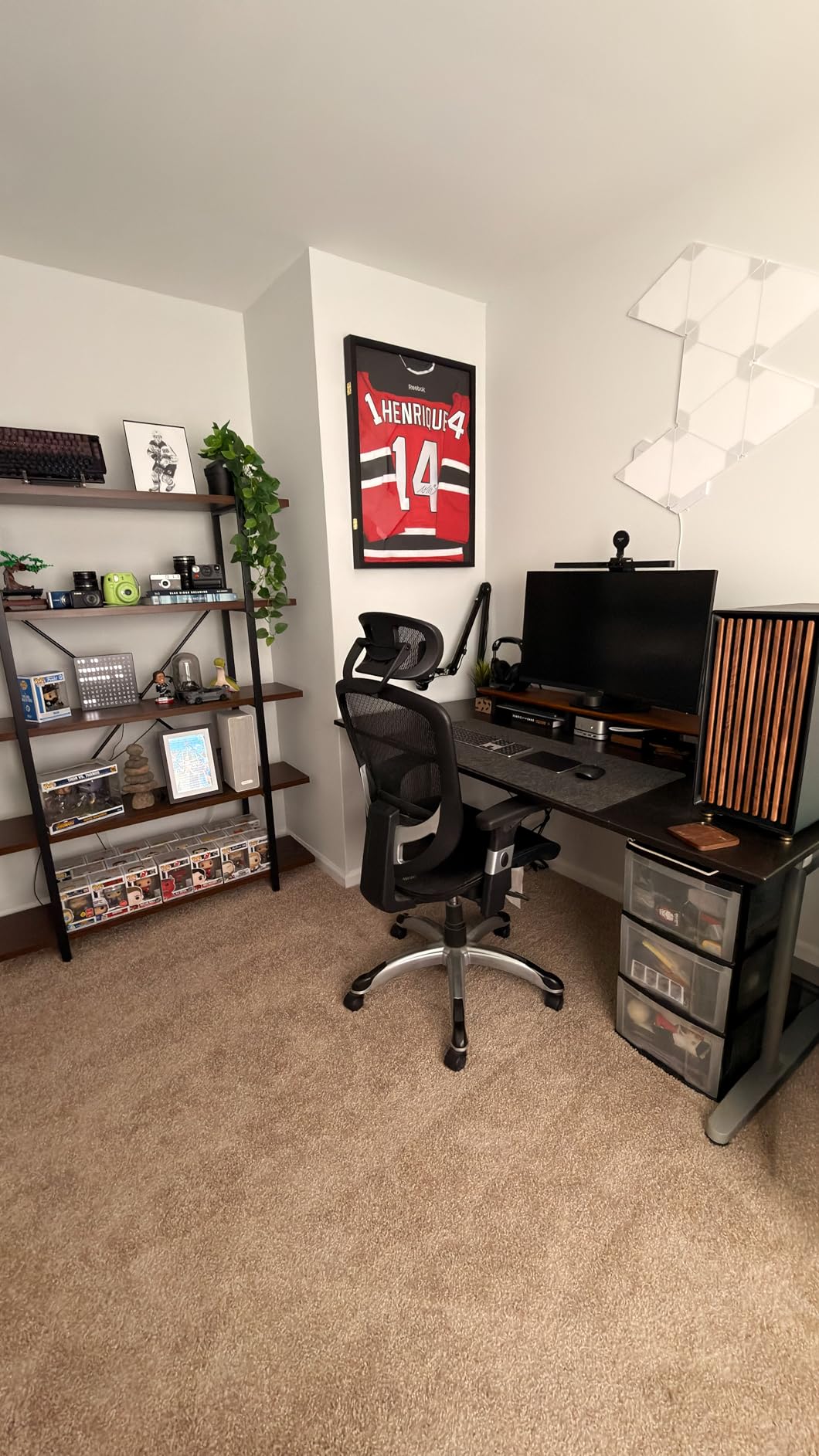 Jersey Wooden Frame Display Case - Shadow Box with 98% UV Protection Acrylic and Hanger for L or XL Baseball Basketball Football Hockey Sport Shirt and Uniform Gifts for Men (Black, 1 Pack) customer photo 1