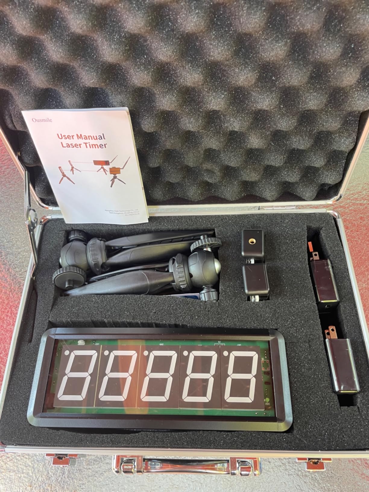 Wireless Laser Timer for Sprints, Stopwatch for Track 40 60 Yard Dash, Laser Sprint Timer System, Race Clock for Running/Track Field/Speed Tranning(Low Stand) customer photo 1