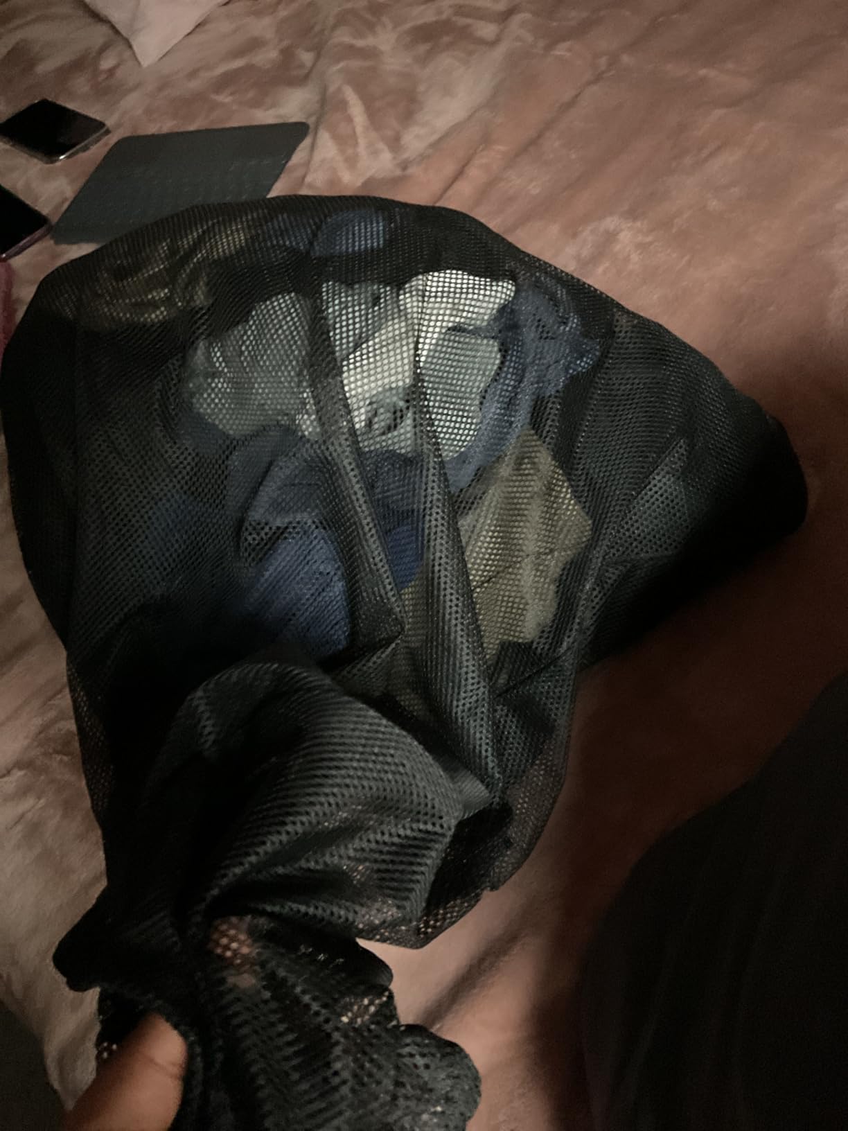 2 Pack Mesh Laundry Bags, 23 x 34 Inches Heavy Duty Mesh Laundry Bag, Large Laundry Drawstring Bag for College, Dorm, Travel, Family and Apartment Dwellers, Black customer photo 1