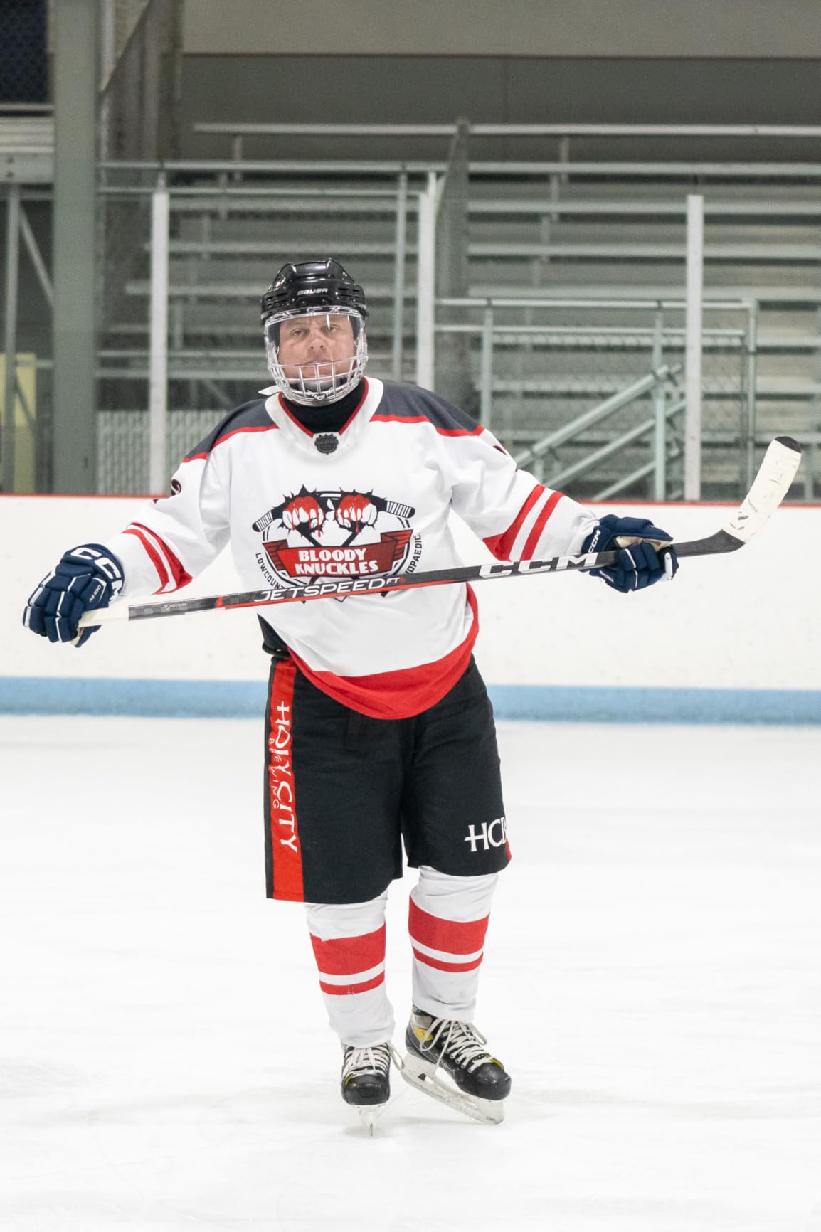 TronX S980 Senior Adult Clear Certified Hockey Full Face Shield Visor Helmet Combo customer photo 1