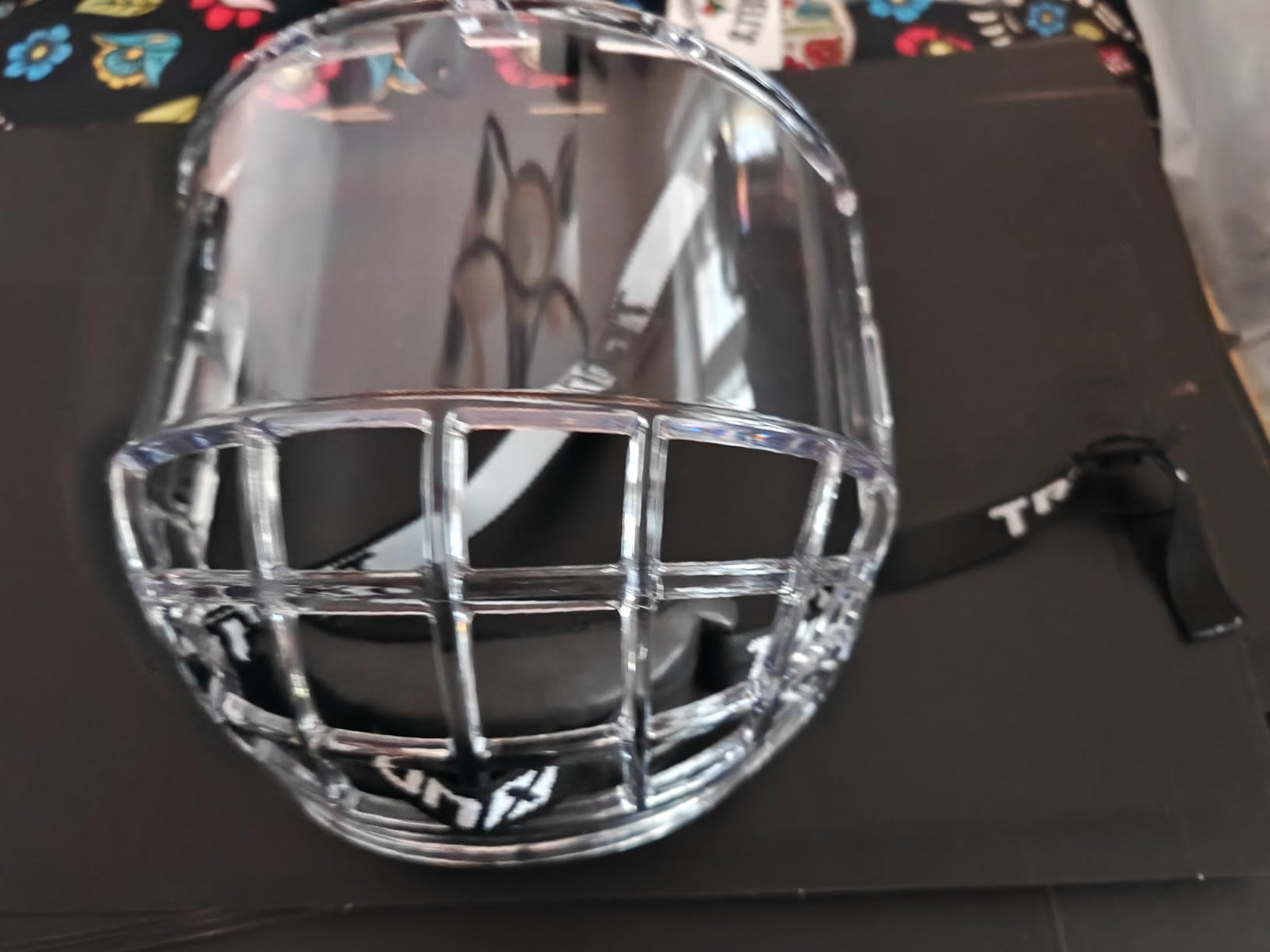 TronX S980 Senior Adult Clear Certified Hockey Full Face Shield Visor Helmet Combo customer photo 2