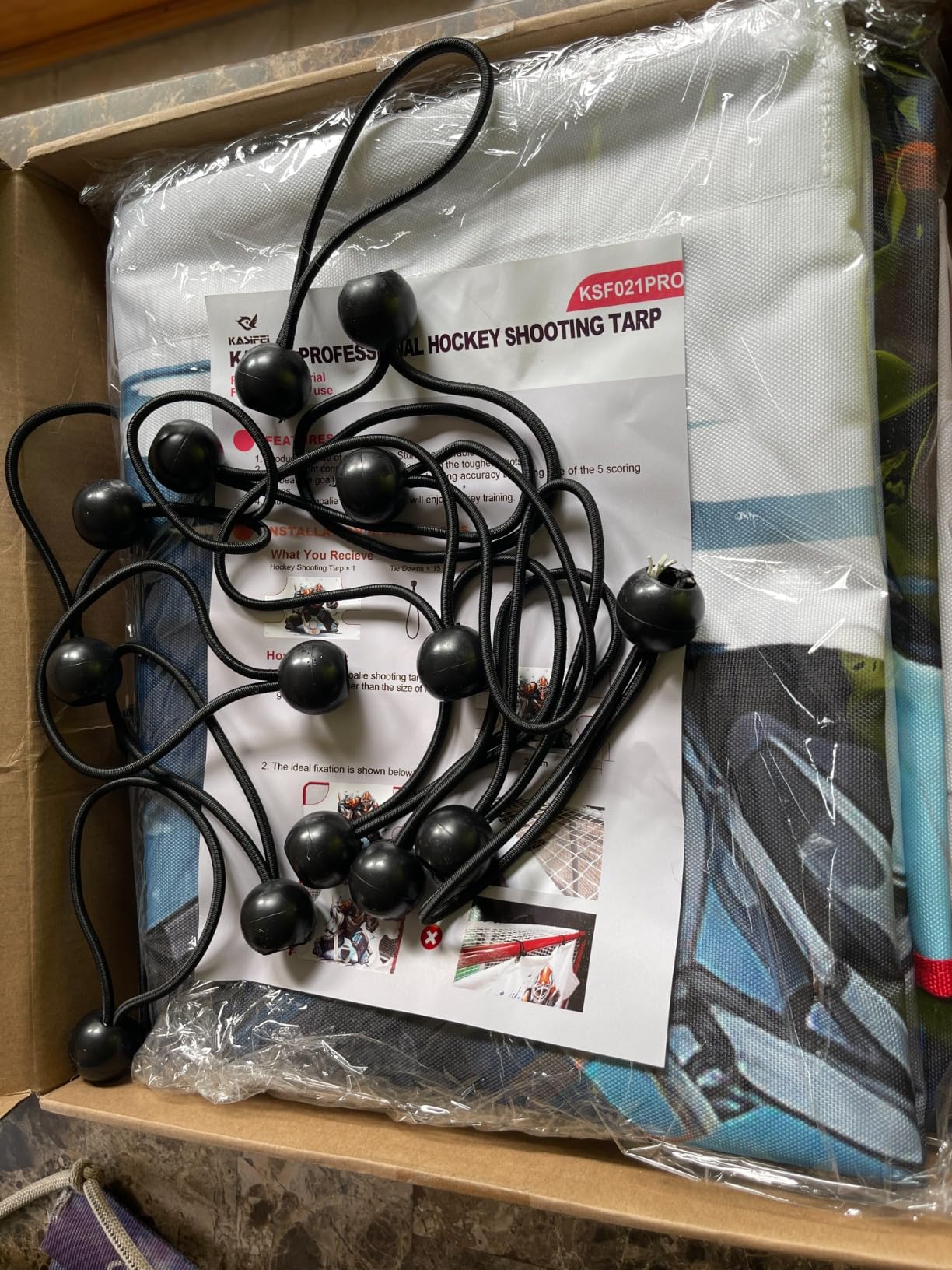 kasifei 6' x 4' Hockey Net Goalie Target - Shooter Tutor for Practicing Shooting Accuracy - Hockey Training Equipment customer photo 2