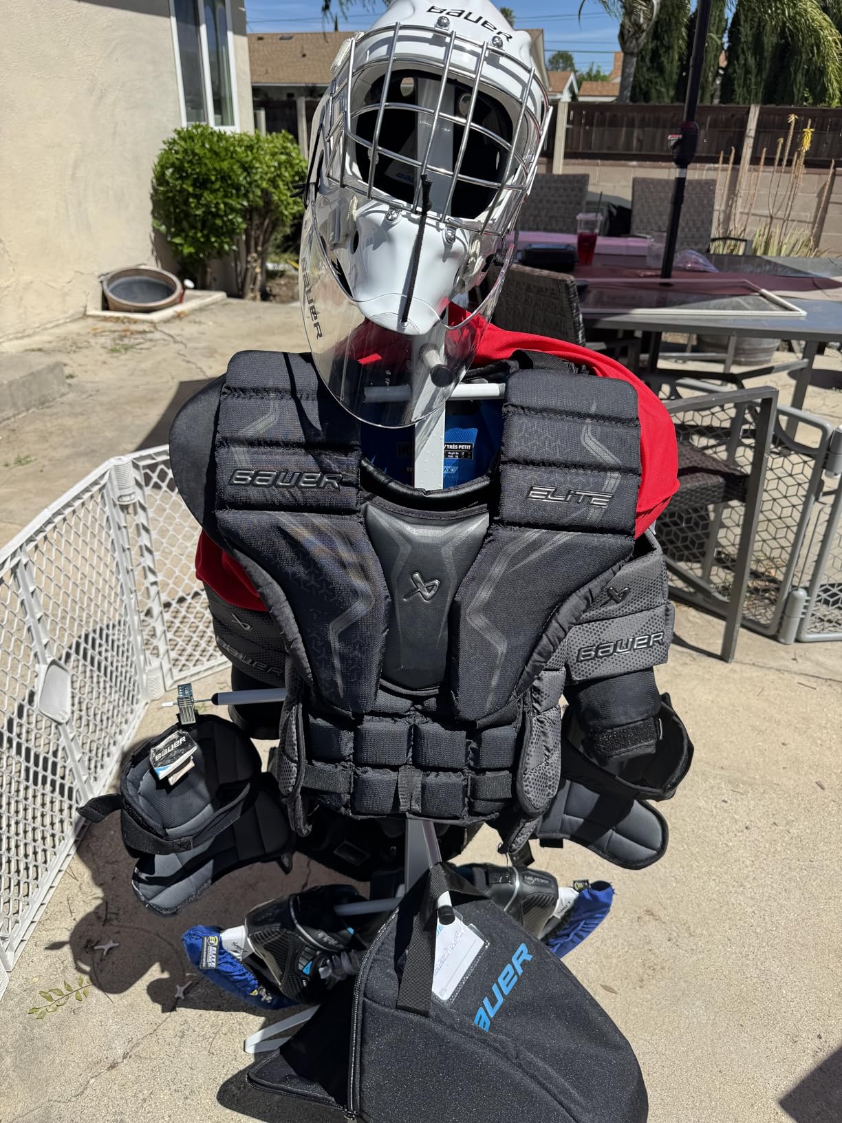 Hockey Gear Drying Rack Hockey Drying Rack Metal Sports Gear Storage Dry Rack for Drying and Storing Adult and Child Sports Equipment Hockey Equipment Drying Rack-4 Additional Hanging Clips customer photo 2