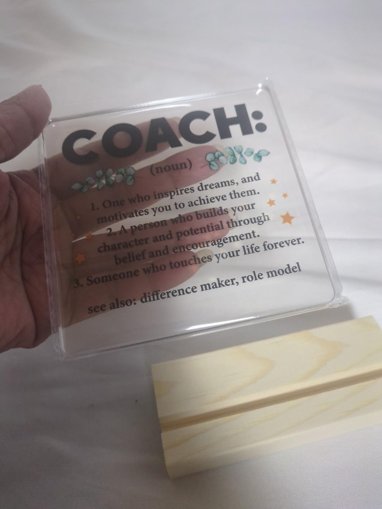 Thank You Coach Gifts, Appreciation Gifts for Sport Coach, Amazing Coach Clear Desk Decorative Sign Home Office Acrylic Decor customer photo 2