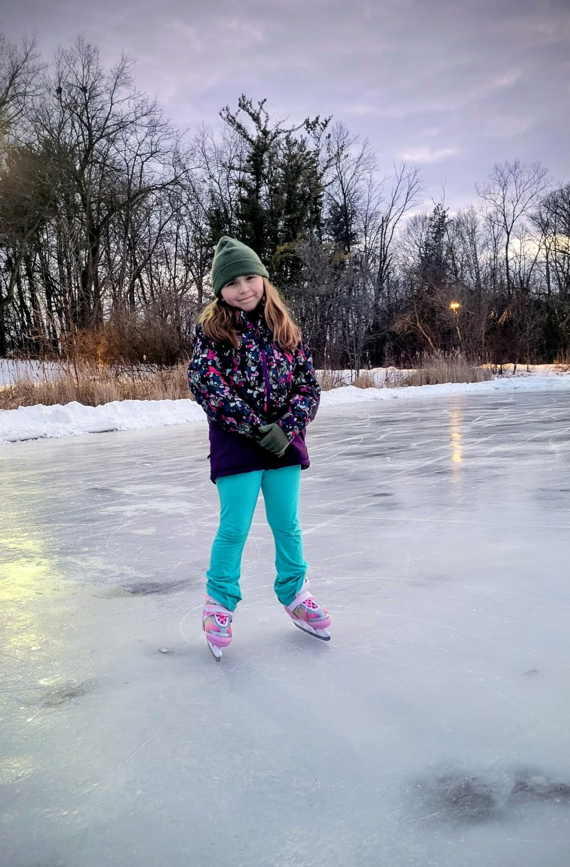 Adjustable Ice Skates for Kids Boys Girls, Blades Iceskates Ages 3-12, Pink, Purple, Black, Blue Warm Ice Skating Shoes for Outdoor and Rink customer photo 1