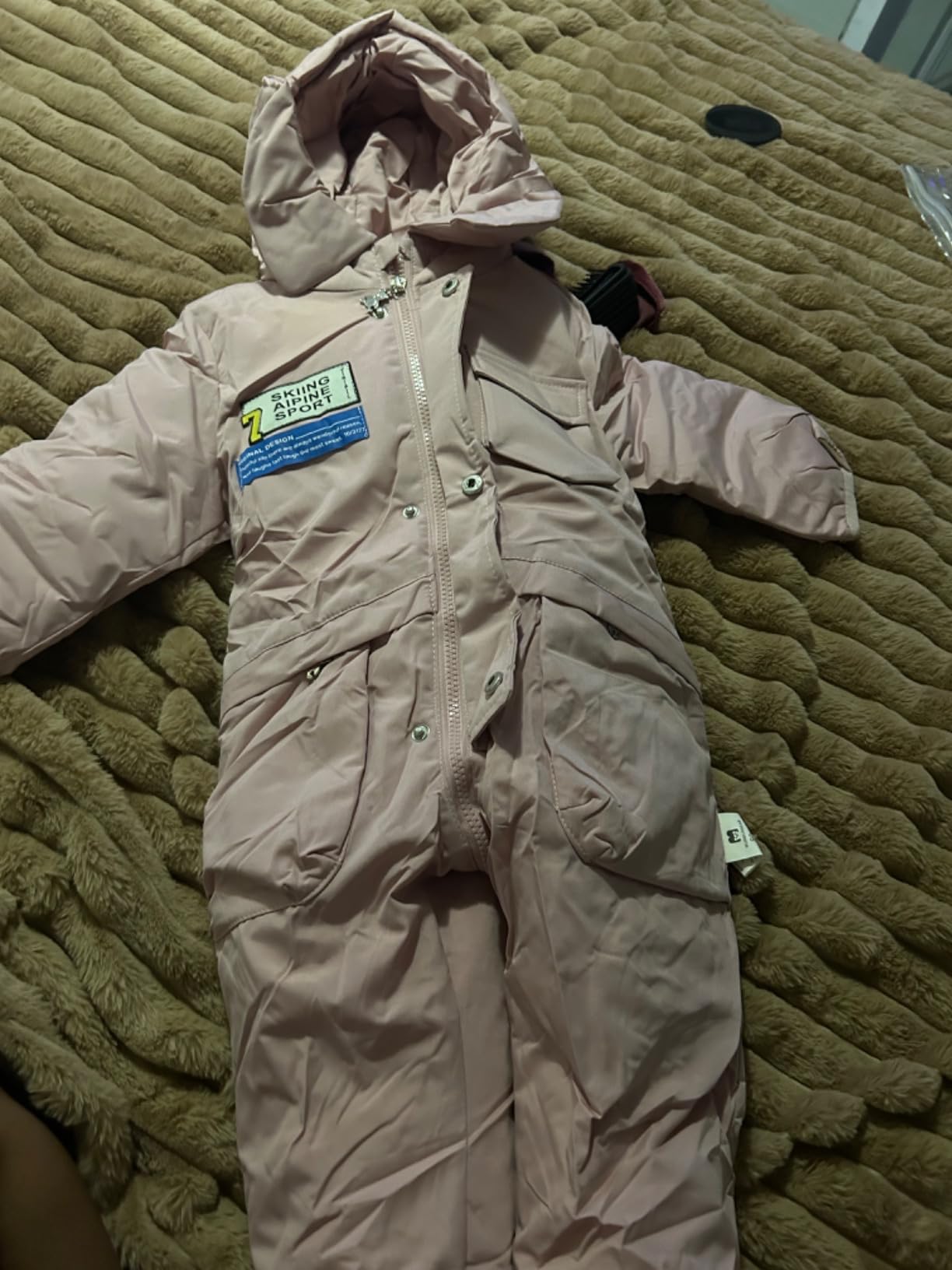 AiWMGL Toddler Snowsuit 2T 3T 4T 5T Baby Boy Girl Winter Snow Ski Suit Clothes Hooded Jumpsuit Romper Coat Outwear customer photo 1