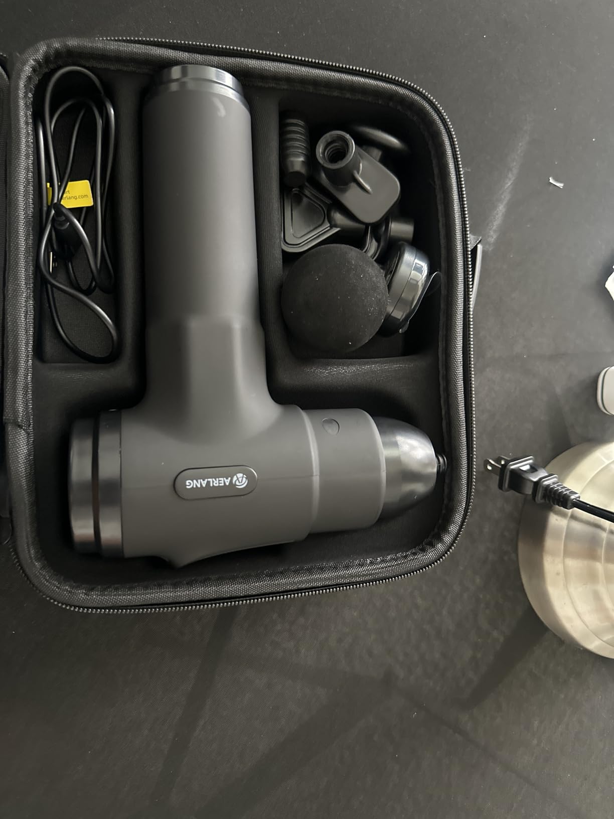 AERLANG Massage Gun with Heat Deep Tissue Back Massager Neck Massager for Pain Relief, Muscle Percussion Massage Gun with 7 Heads customer photo 1