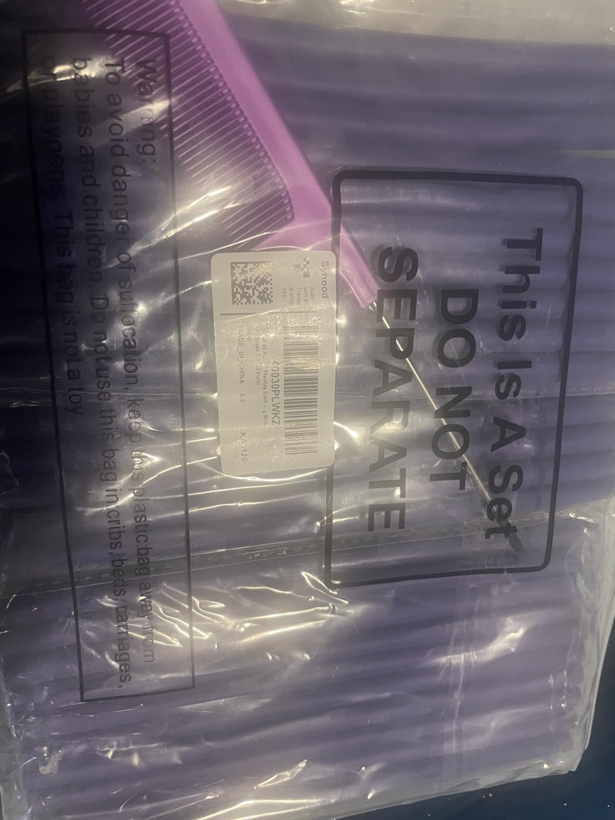 Syhood 30 Pcs 7'' Flexible Curling Rods Twist Foam Hair Rollers Soft Foam No Heat Hair Rods Rollers and 1 Steel Pintail Comb Rat Tail Comb for Women Long Short Hair(Pink,7 x 0.55 Inch) customer photo 2