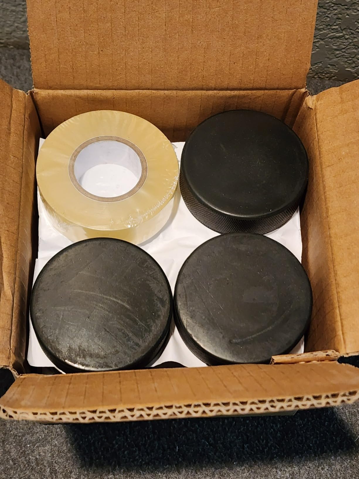 Hockey Pucks 15 Pack (with 1 Roll Hockey Tape) Official Hockey Pucks for Practicing and Classic Training customer photo 2