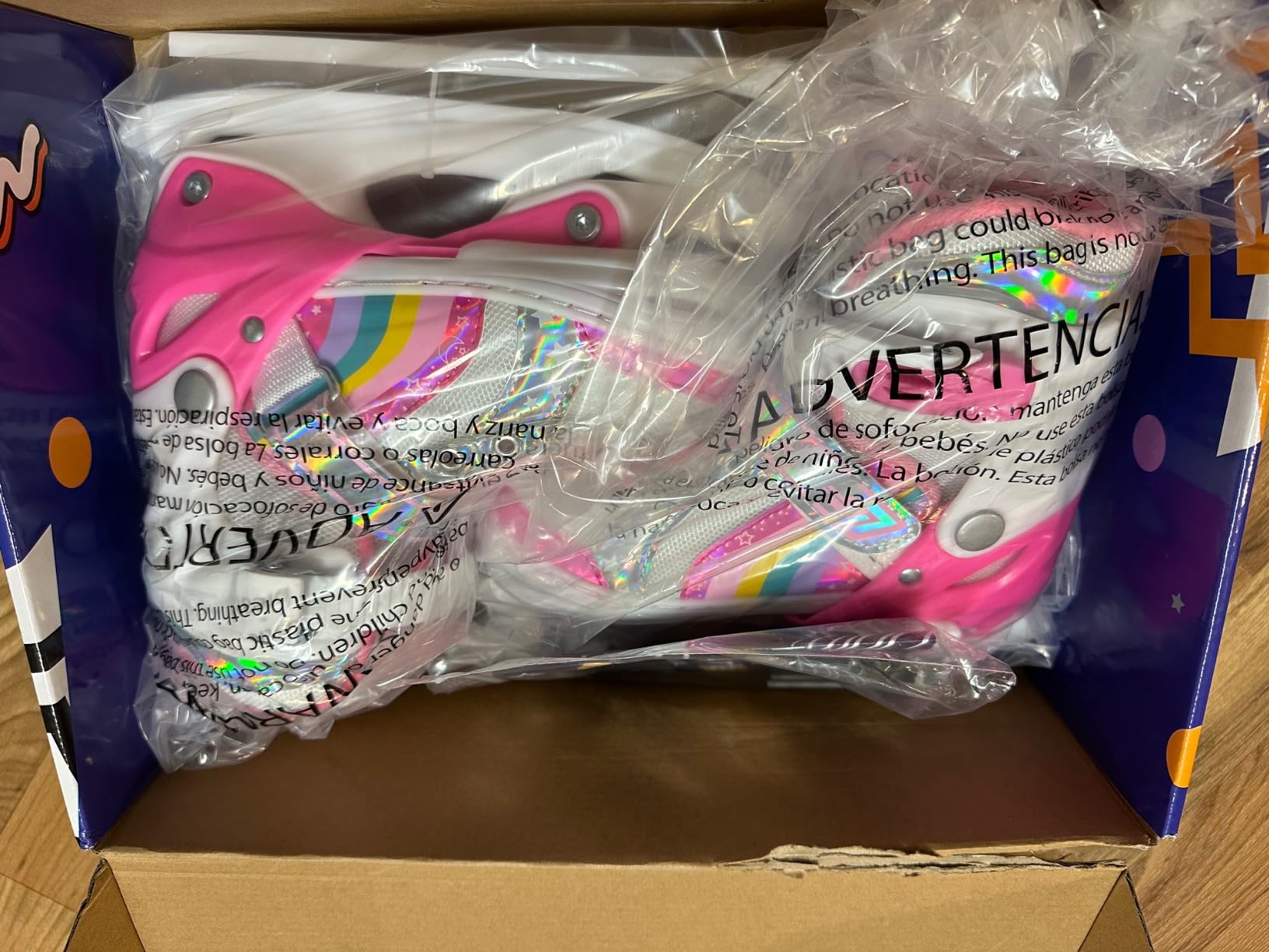 Nattork Girls Ice Skates for Kids 4 Size Adjustable Butterfly Ice Skate with Fleece Lining customer photo 2