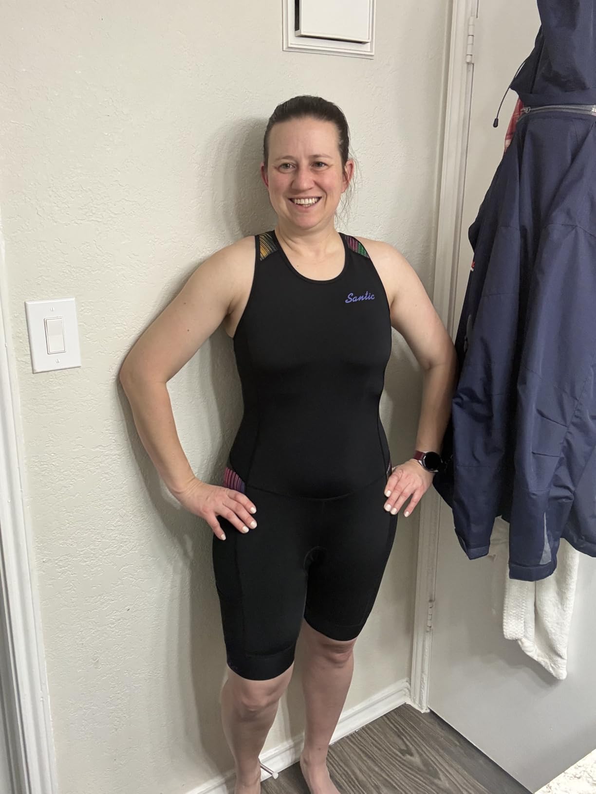 Women's Triathlon Suit One-Piece Sleeveless Tri Suit Padded Quick-Dry Slimming for Running Swimming Cycling customer photo 1