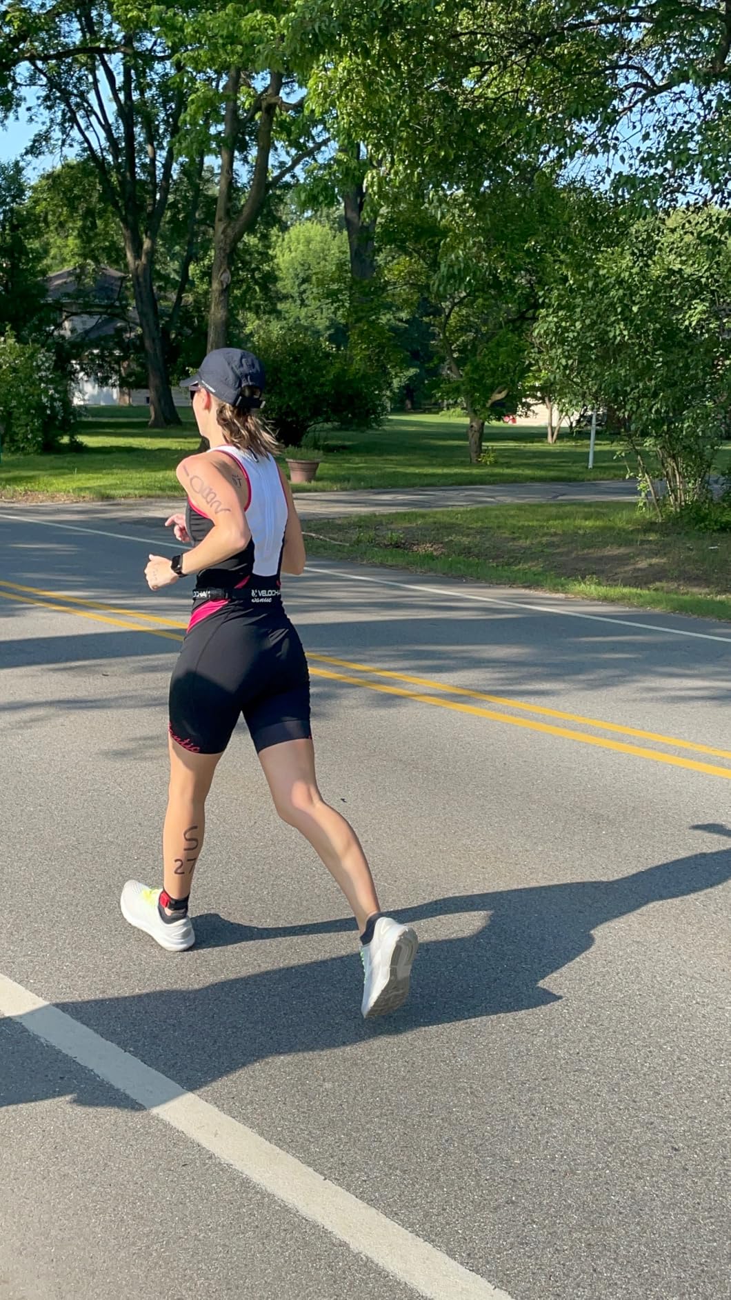 Women's Triathlon Suit One-Piece Sleeveless Tri Suit Padded Quick-Dry Slimming for Running Swimming Cycling customer photo 2