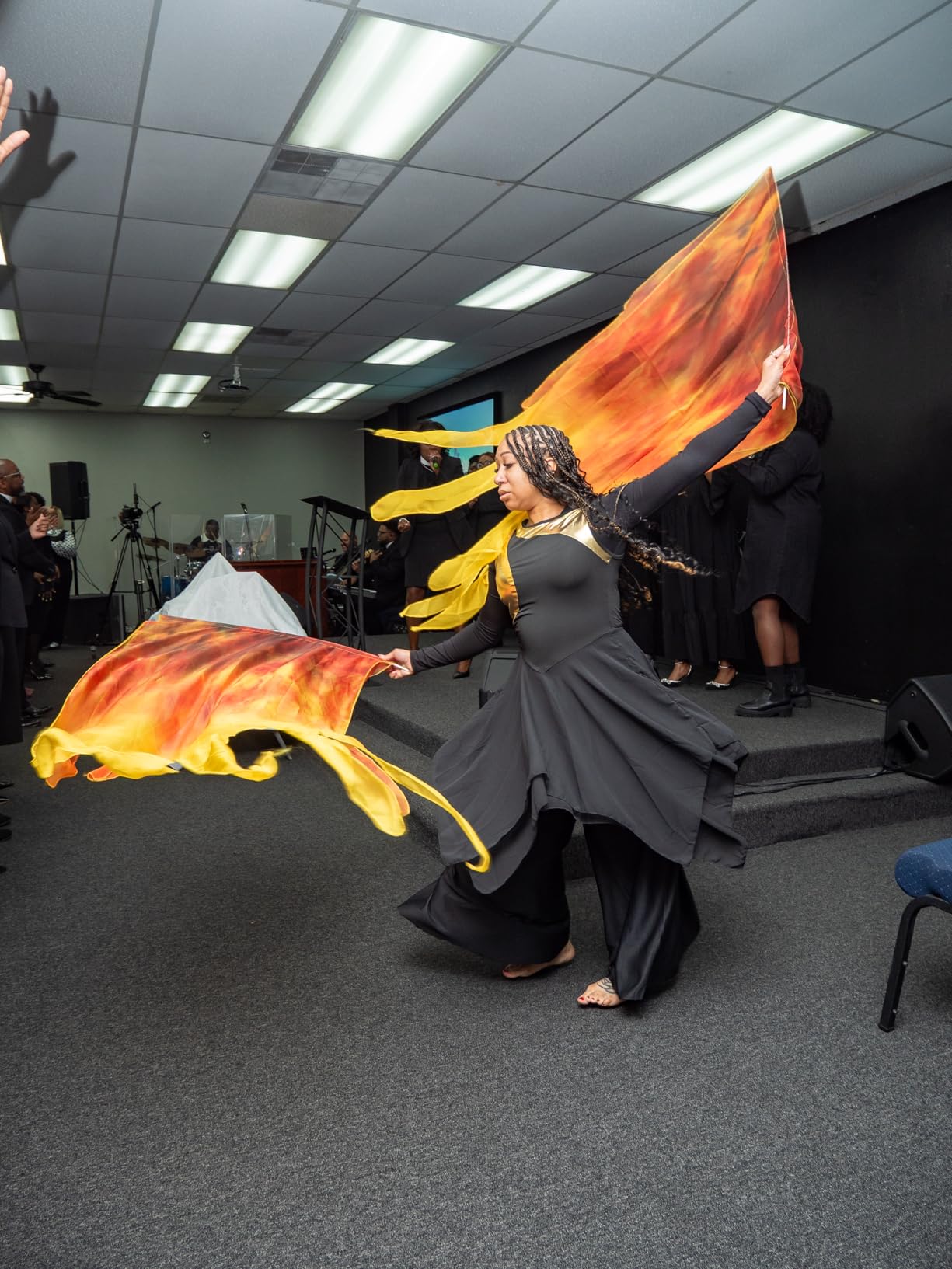 Women's Praise Dance Dress Tunic Irregular Flowy Skirt Sleeveless Worship Liturgical Lyrical Dance Costume customer photo 2