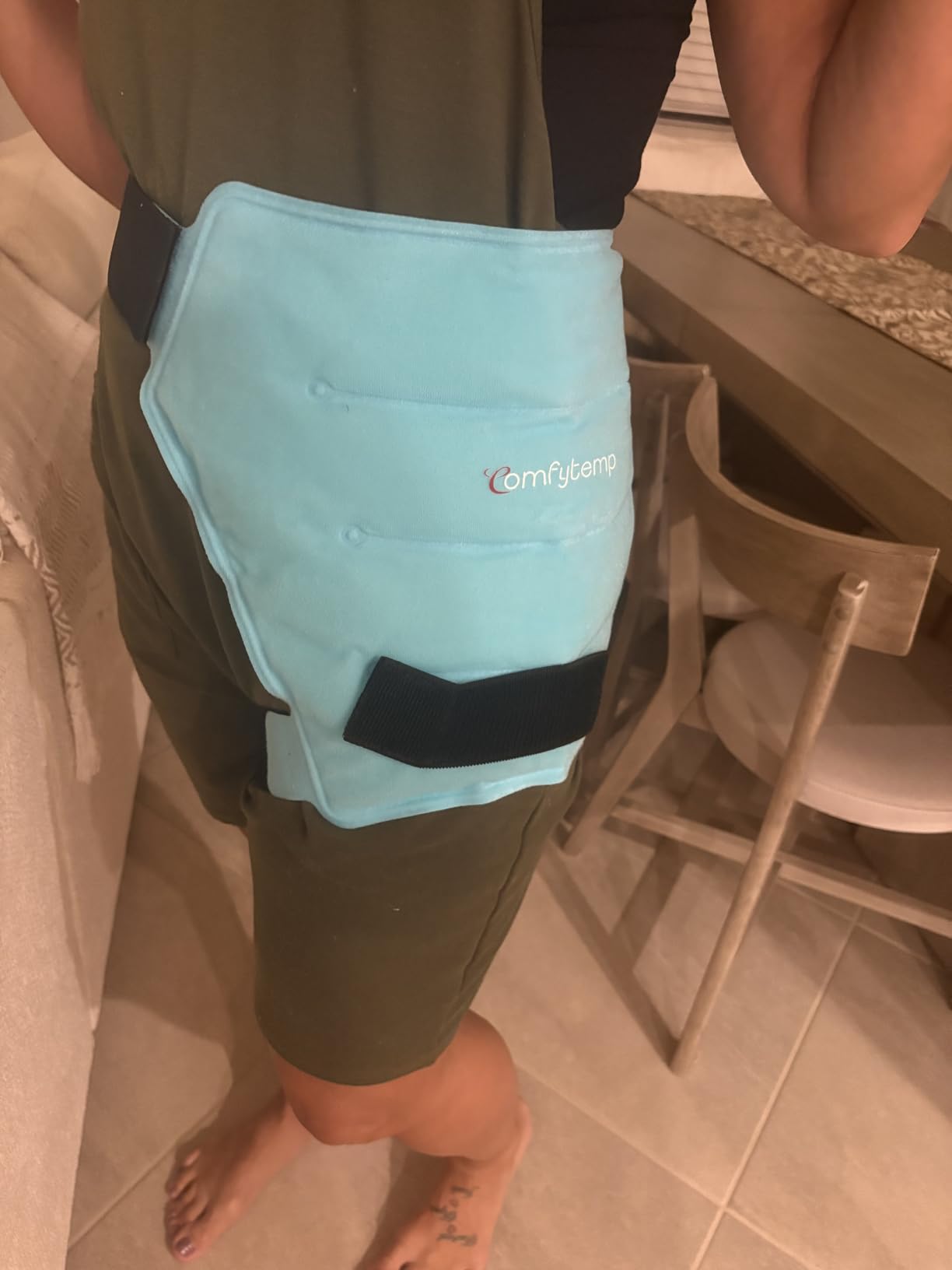 Comfytemp Hip Ice Pack Wrap for Sciatica Pain Relief, Hip Replacement Kit After Surgery, Reusable Gel Ice Pack for Injuries, Hot Cold Compress Recovery Items Physical Therapy for Men Women (L/XL/2XL) customer photo 2