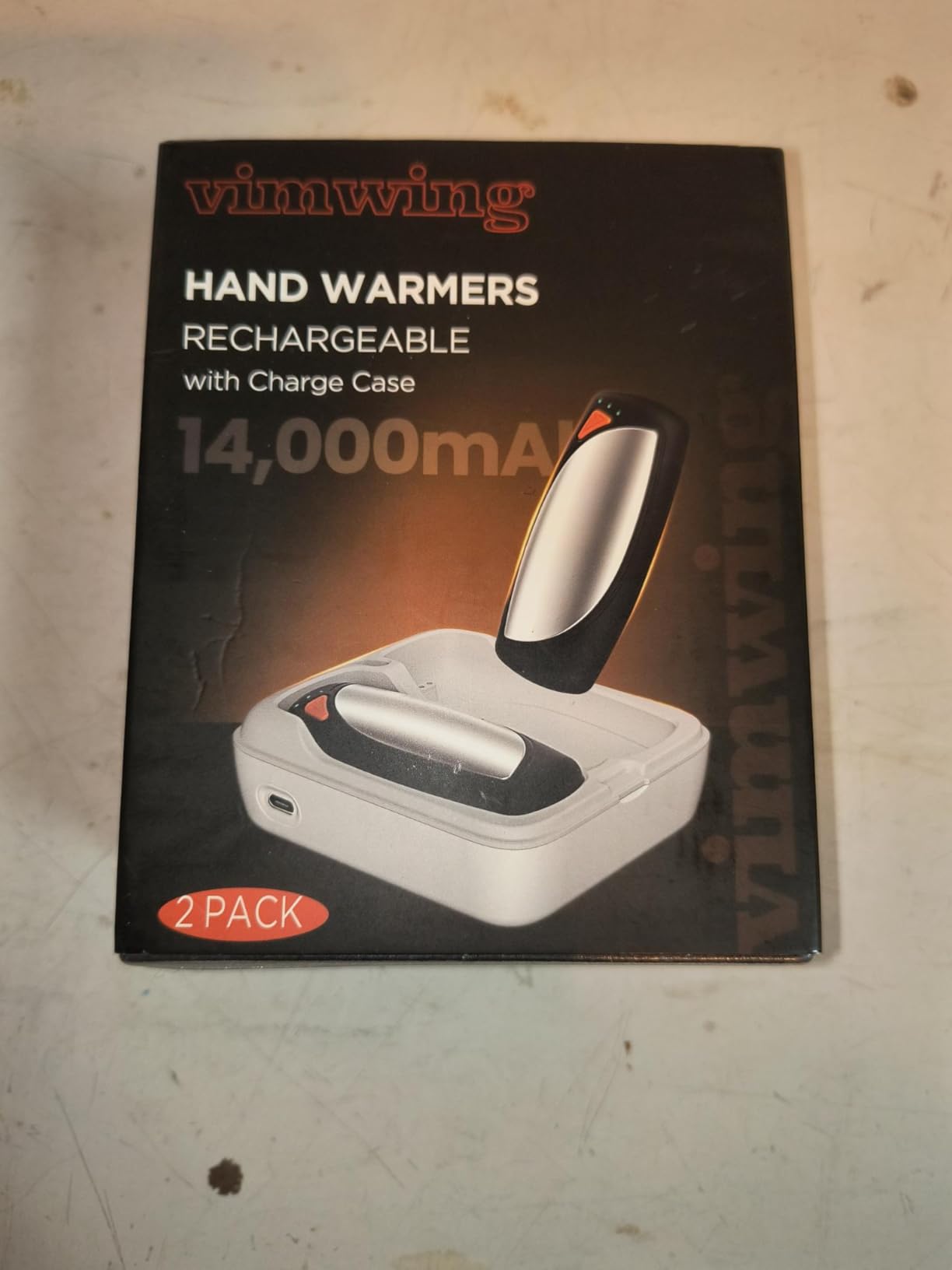 Hand Warmers Rechargeable with Charge Case, 2 Packs 14,000mAh Electric Hand Warmer Battery Powered Dual Sided Reusable Long Battery Life Portable Pocket Heater customer photo 1