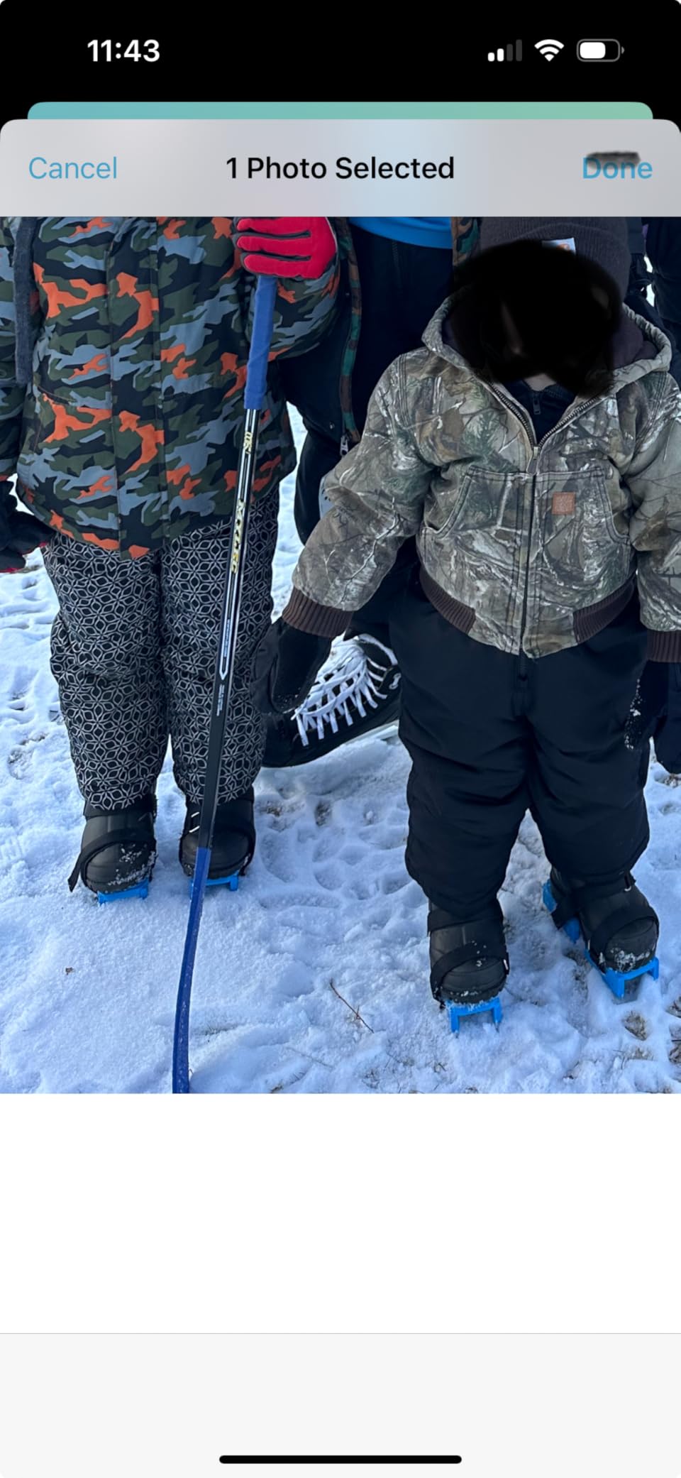 Toddler Ice Skates, Kids Adjustable Double Runner Ice Skates with Hook and Loop Fastener Straps, Blue Double Blade Ice Skates for Winter Toddler Training Shoes Beginner customer photo 2