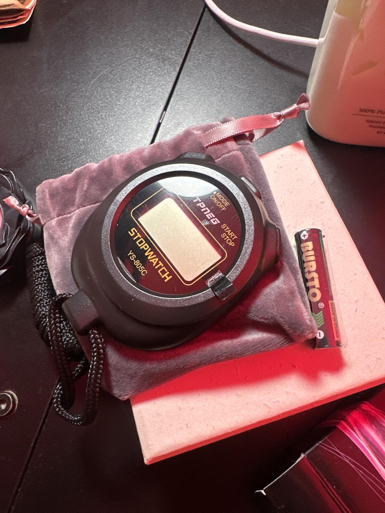 TPNEG Simple Stopwatch Timer - Easy to Use, Set Up, Read, and Carry - Large Display - On/Off, AAA Battery - Ideal for Coaches, Track and Field, Soccer Referees, Sports, Classroom customer photo 2