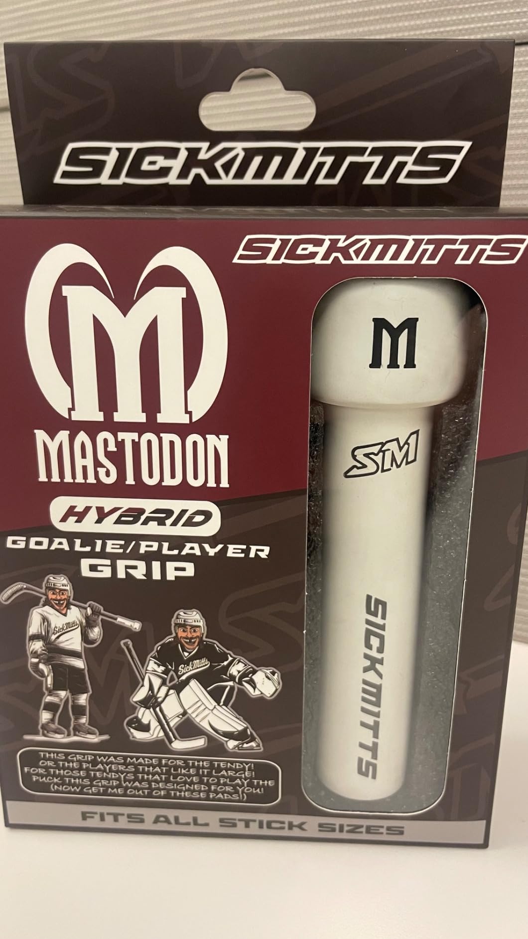 Mastodon Goalie Hockey Stick Replacement Grip - Oversized Knob for Enhanced Control customer photo 1