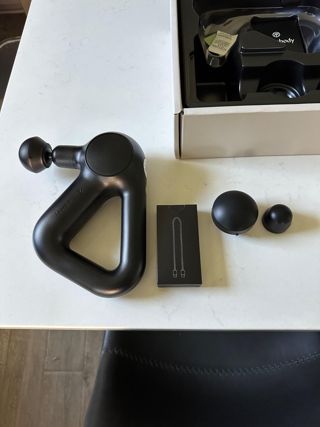 TheraGun Therabody Relief - Quiet Deep Tissue Therapy Massage Gun - Bluetooth Enabled, Electric Percussion Massage Gun & Personal Massager for Pain in The Neck, Back, Leg, Shoulder and Foot (Black) customer photo 2