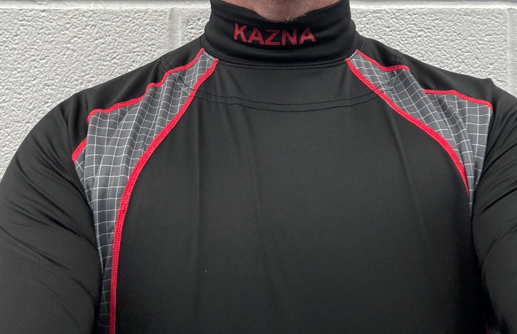 Hockey Shirt with Neck Guard for Adult and Kids, Long Sleeves Compression Shirt with Integrated Neck Guard customer photo 1