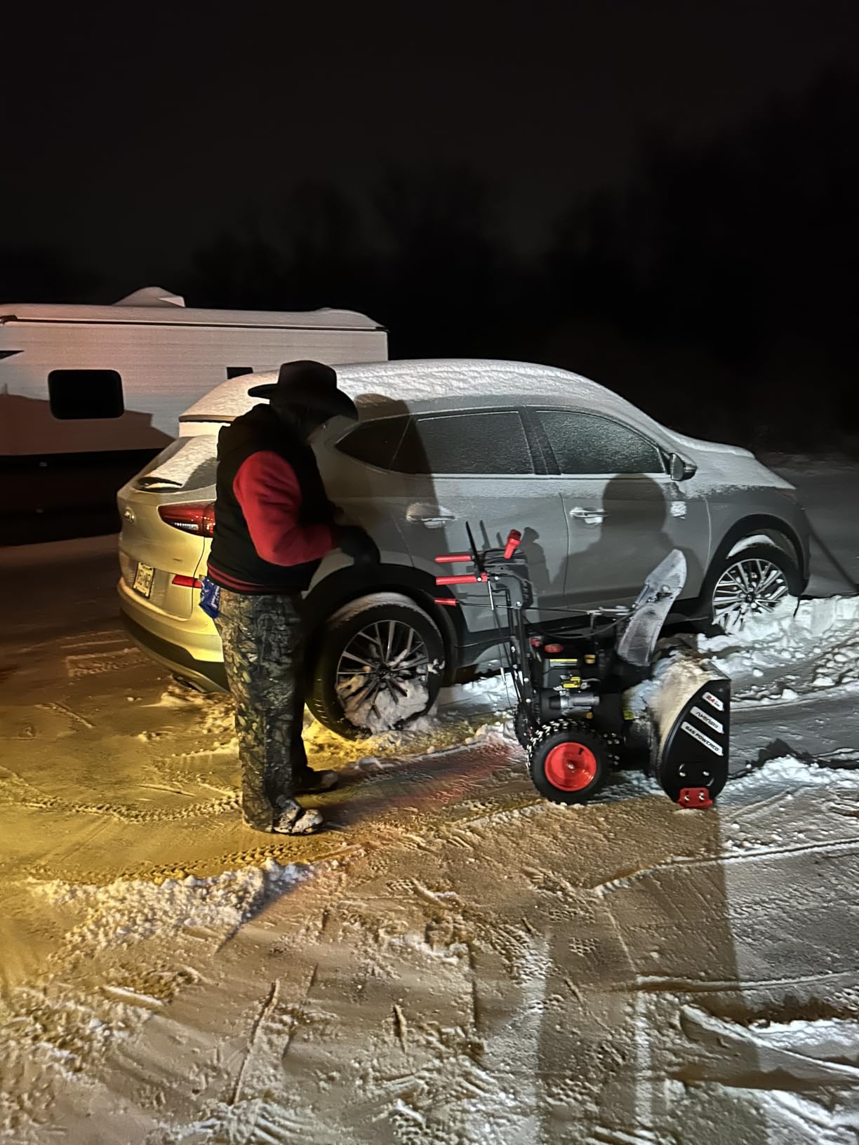 24-Inch Gas Snow Blower with 212cc 4-Cycle OHV Engine, Recoil Start, 40Ft Snow Throwing for Decks, Driveways, and Sidewalks customer photo 1