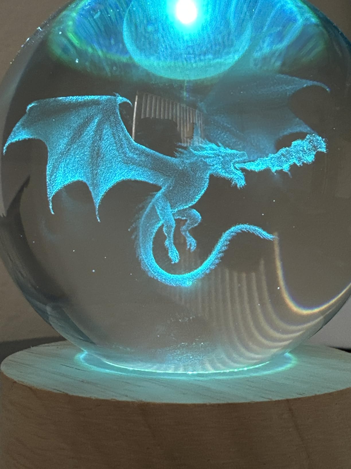 Hockey Night Light, Ice Hockey Gifts, Hockey 3D Crystal Ball Night Light with Remote Upgraded 3.15 Inch Lamps with 16 Color for Birthday Xmas Cool Figurines Gifts for Room Decor Boys Girls customer photo 2