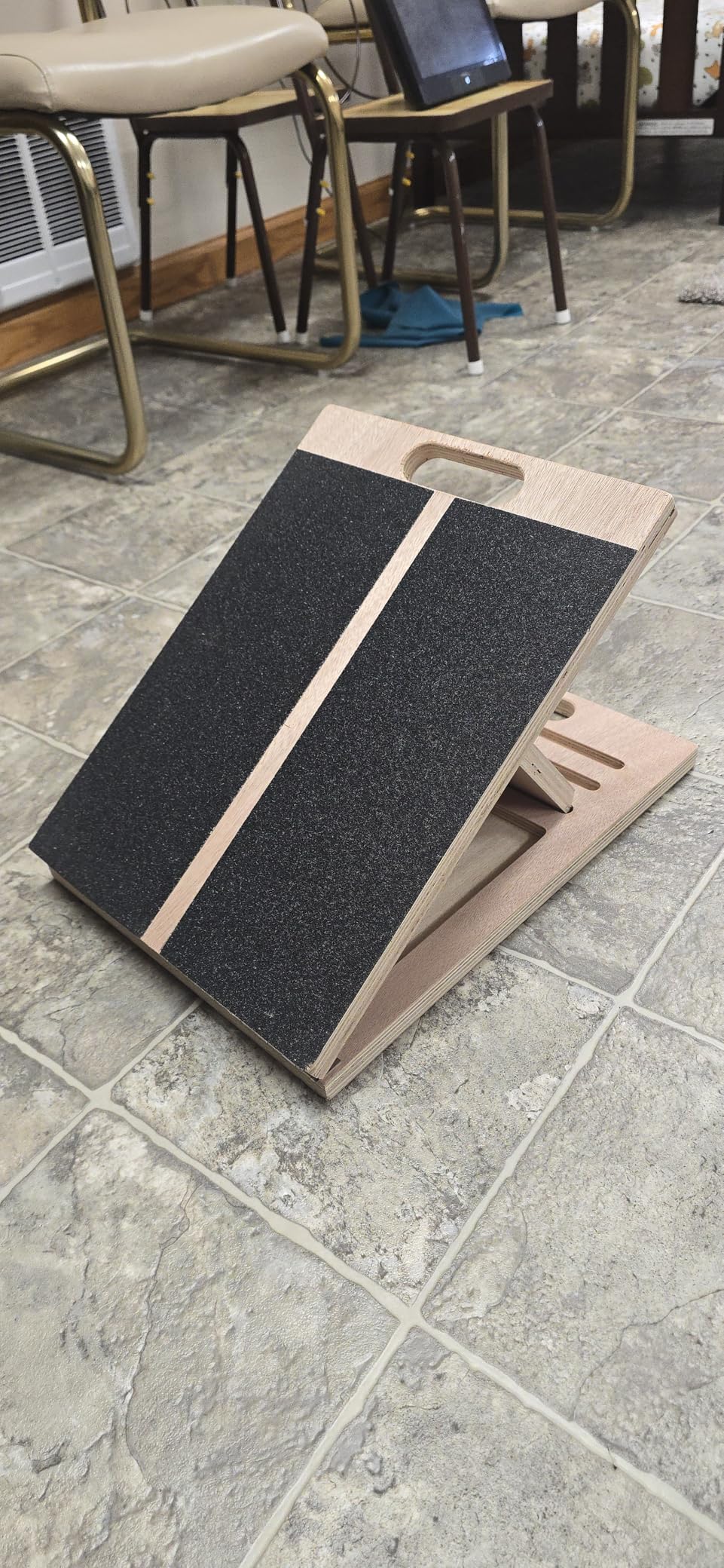 TEMI Slant Board for Calf-Stretching - Wooden Incline Wedge Stretcher for Squats, Foot & Ankle Mobility, Portable Fitness Equipment, Balance Block for Heel Stretch customer photo 1