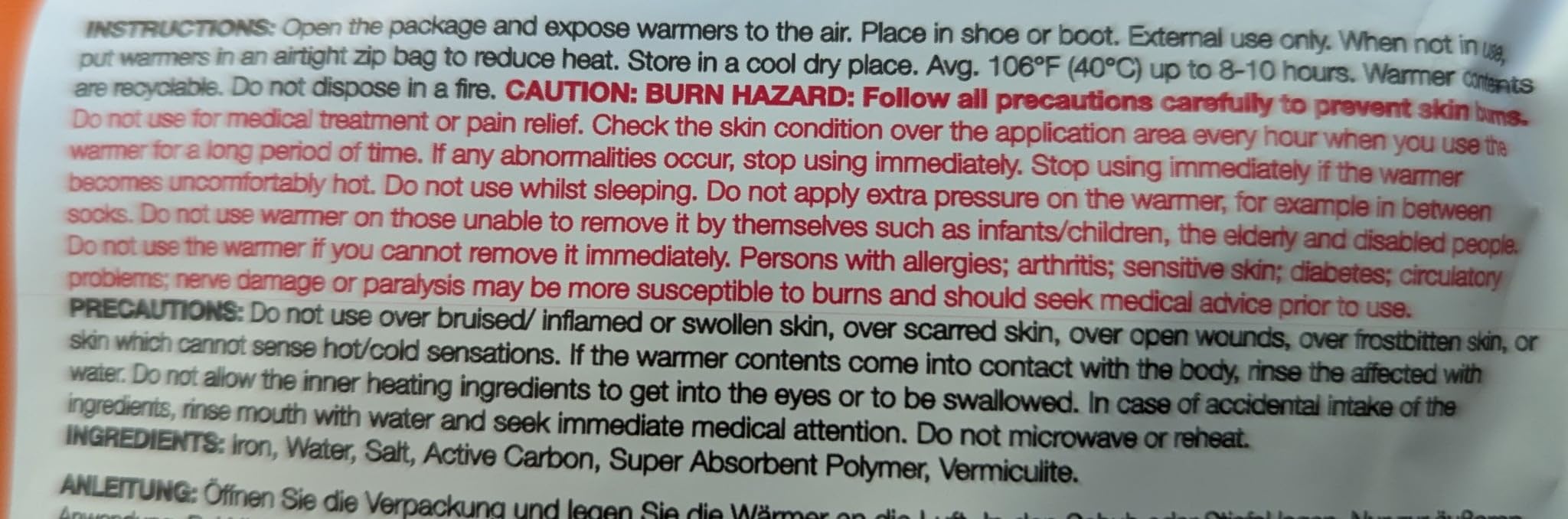 Bramble Insole Foot Warmers for Feet 5/15/30 Pair - Up to 10 Hours of Heat, All-Natural Odorless Air-Activated Warmers customer photo 1