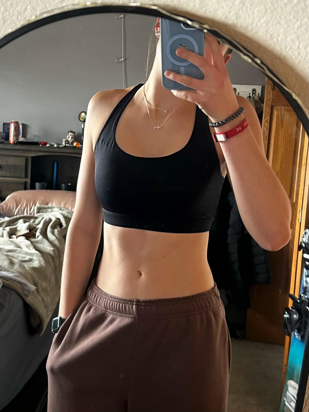 RUNNING GIRL Sports Bras for Women, Molded Cup High Impact Sports Bra Workout Bras for Women High Support Racerback customer photo 2