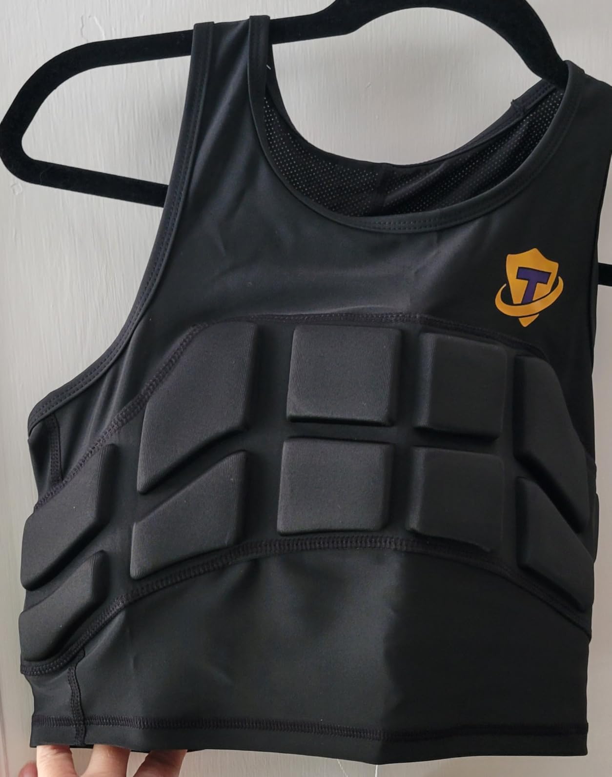 Impact Vest for Women Chest Protector Padded Compression Vest for Sports, Karate, Football, Breast and Rib Protection customer photo 1