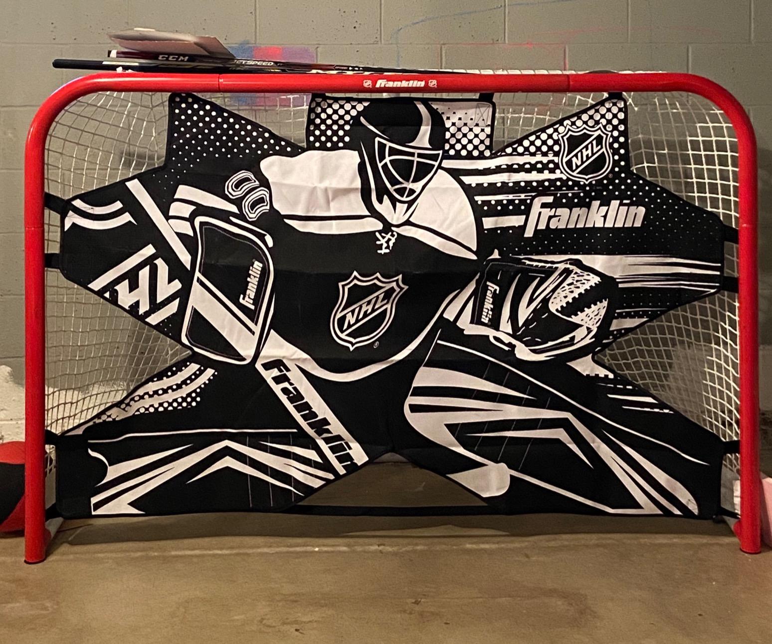 Franklin Sports NHL Street Hockey Goalie Shooting Target - Shooter Tutor Hockey Goal Practice Target - Street Hockey Net Goalie Target - Easy Attach Target customer photo 2