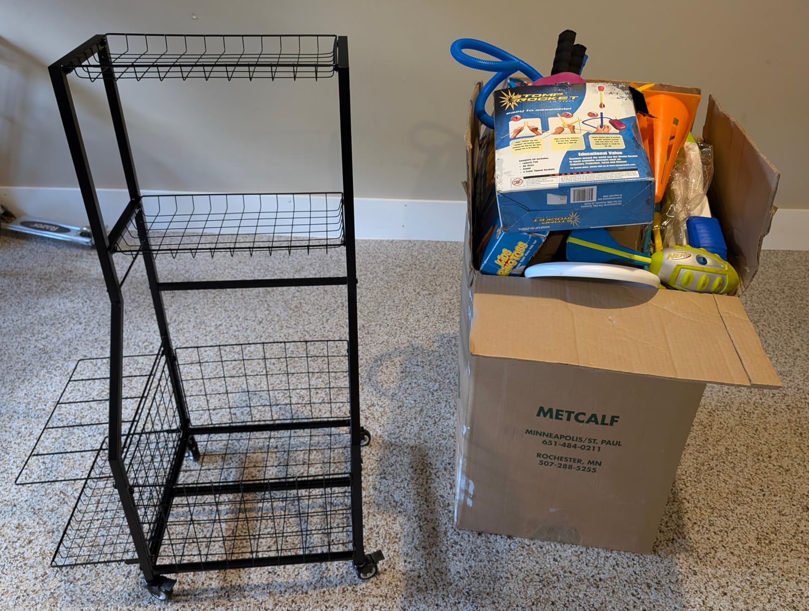 Sports Equipment Garage Organizer, Garage Ball Storage Rack for Sports with Wheels-Upgraded 3 Layers Sports Organizer Rack Outdoor Basketball Racks for Balls with Holder and Hooks customer photo 1