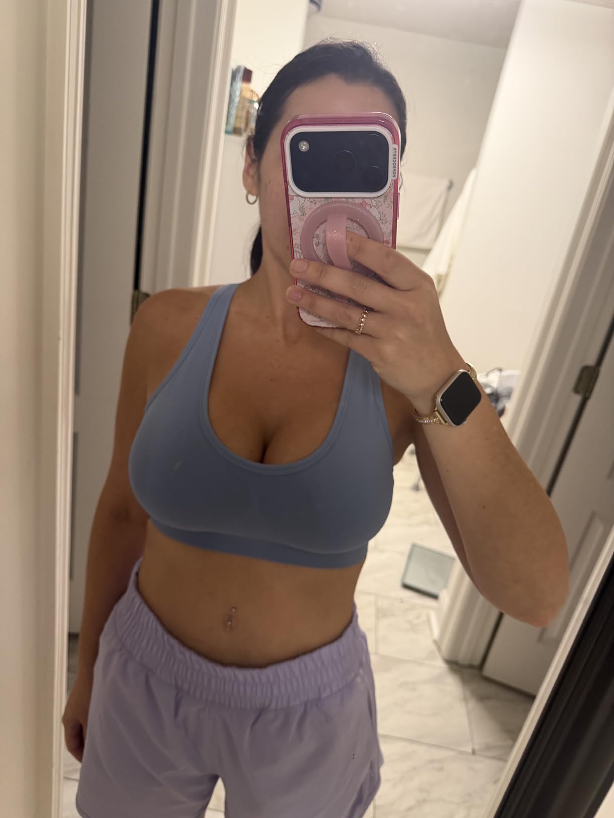 FITTIN Adjustable Sports Bras for Women: High Support Impact Padded Full Coverage Bra for Workout Gym - for C-DDD Large Bust customer photo 1