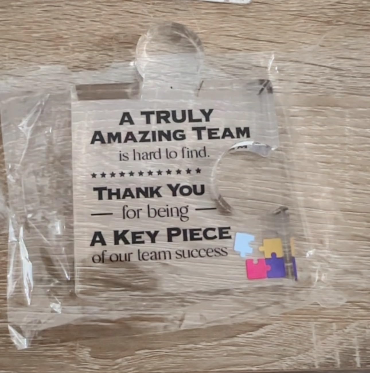 Team Thank You Appreciation Gifts for Coworkers Colleagues Employees, Teamwork Gift Best Teams Ever Gifts a Truly Amazing Team Is Hard to Find Acrylic Puzzle Piece Plaque Office Decor customer photo 2