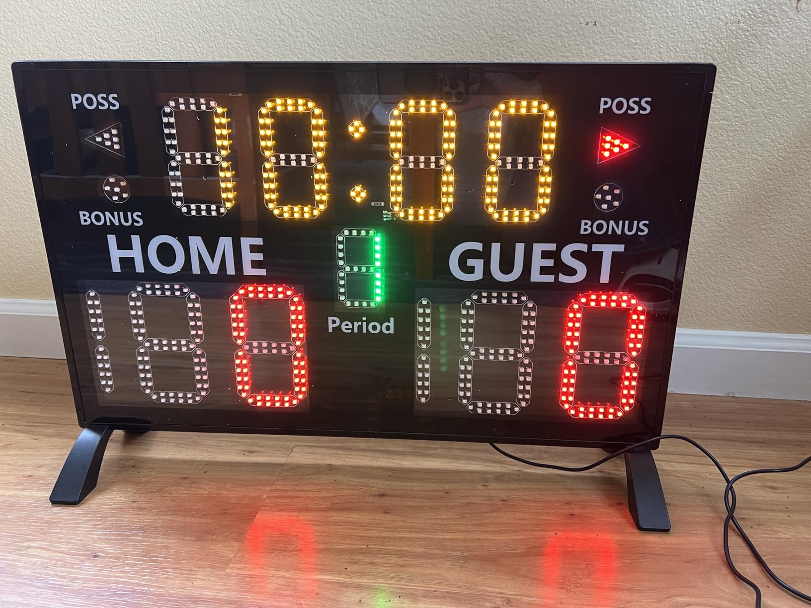 YZ Bigger LED Digital Scoreboard, Portable Basketball Scoreboard with Timer Clock, Electronic Scoreboard with Remote, Tabletop Scoreboard Clock, Score Keeper for Outdoor Game customer photo 1
