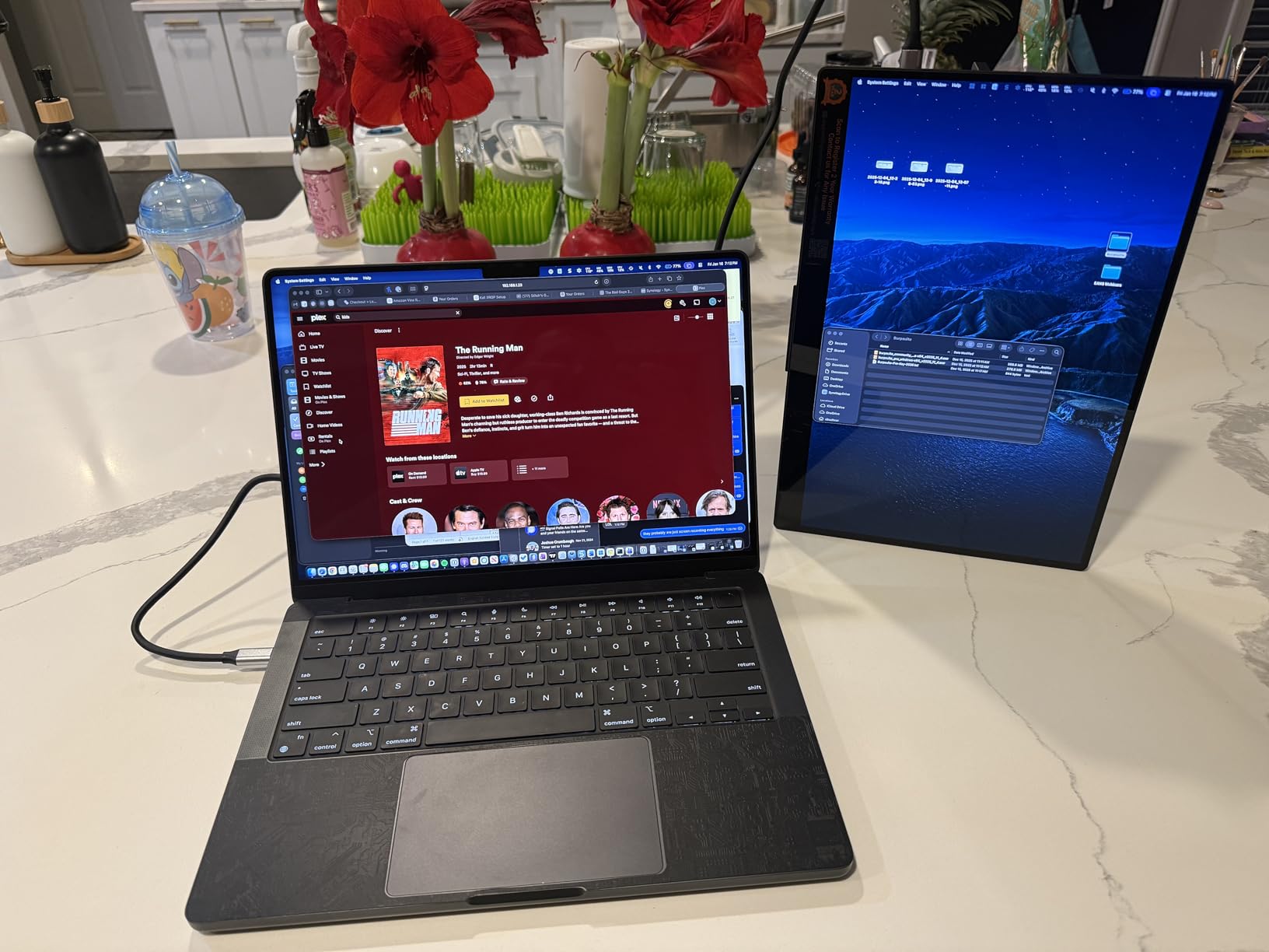 Portable Monitor 16 inch 2K QHD 2560X1600 450 Nits 106% sRGB 144 Hz HDR HDMI USB-C Travel Monitor for Laptop Mac PC Surface PS5 Xbox, External Display with Cover & Speakers, VESA Compatible customer photo 1