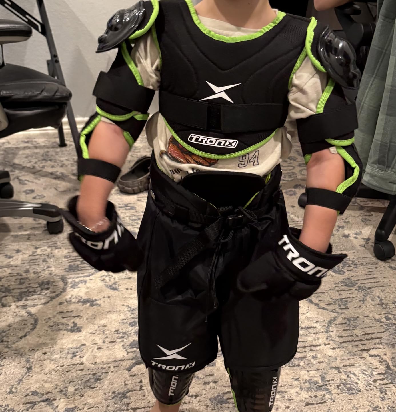 TronX Hockey Protective Gear Set - Ice Hockey Equipment with Bag - Youth Hockey Gear Kit- Shoulder, Elbow, Shin Pads, Gloves, Pants & Bag customer photo 1