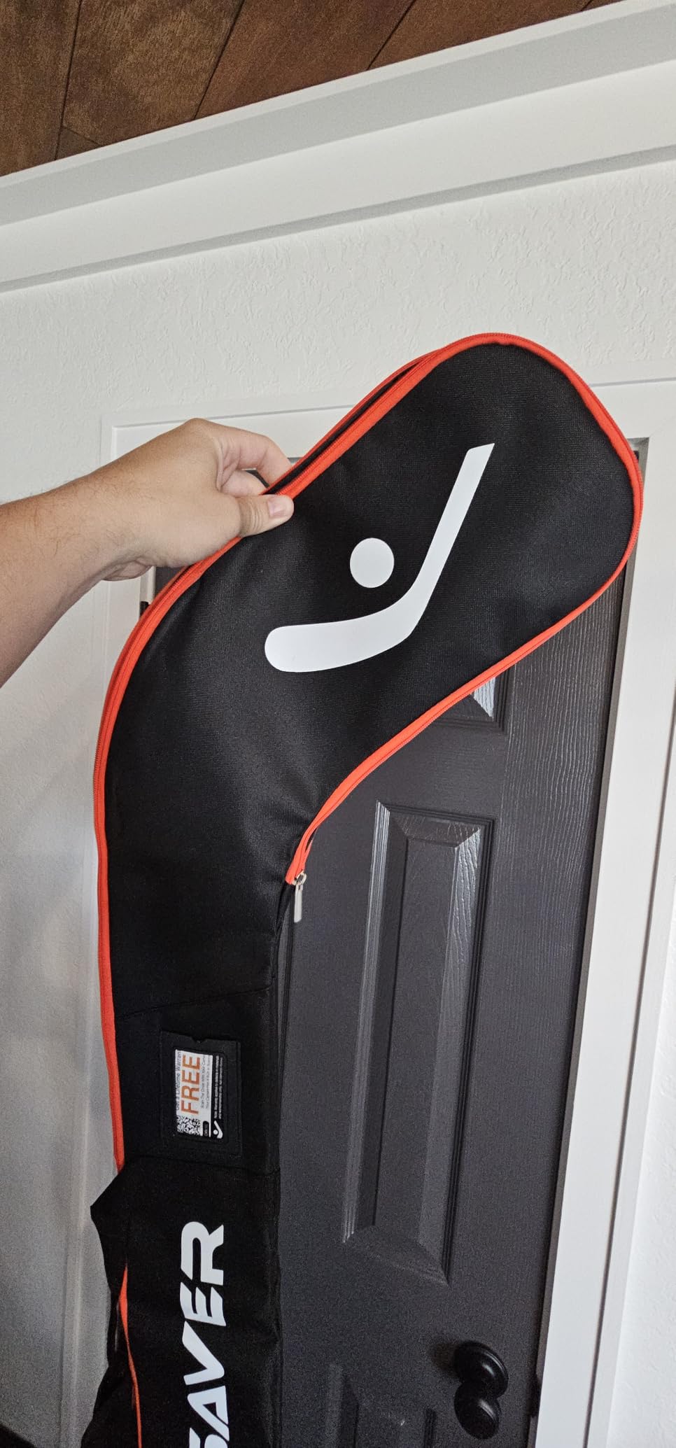 Ice Hockey Stick Bag for Travel - Premium Padded Adjustable Hockey Stick Travel Bag with Durable Zippers and Snaps and Name Card Slot customer photo 2