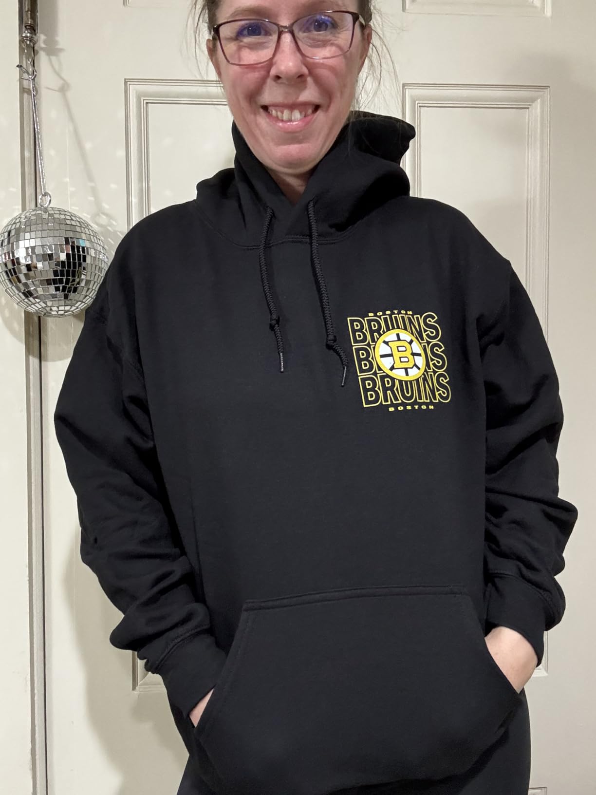 Blue 84 NHL Officially Licensed Hooded Sweatshirt Front/Back Curl Team Color customer photo 2