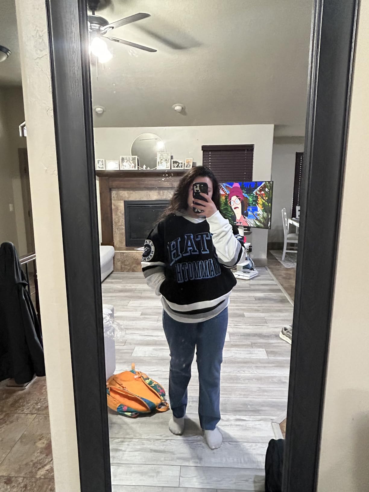 Blue 84 NHL Officially Licensed Hockey Hooded Sweatshirt Twill Embroidery customer photo 2