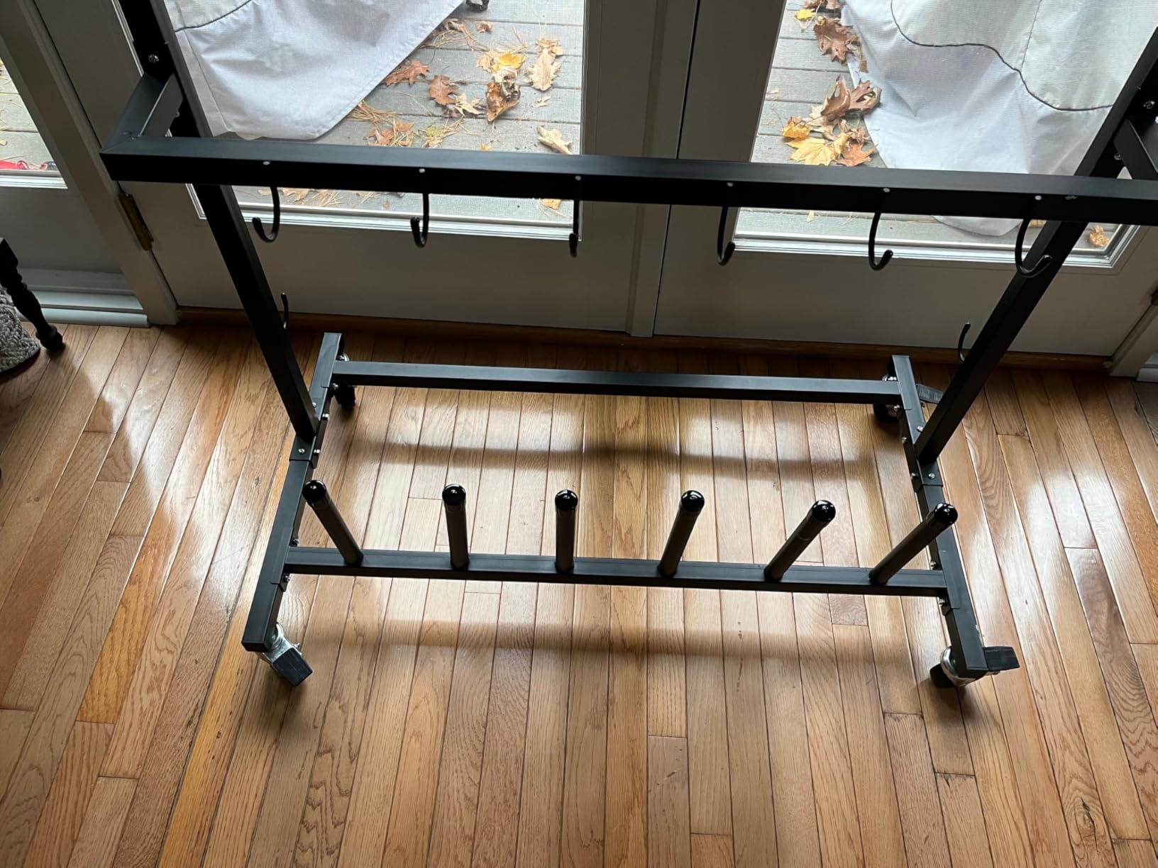 Hockey Gear Drying Rack, Large Capacity Ice Hockey Equipment Display Storage Rack w/4 Swivel Casters with Brake customer photo 2