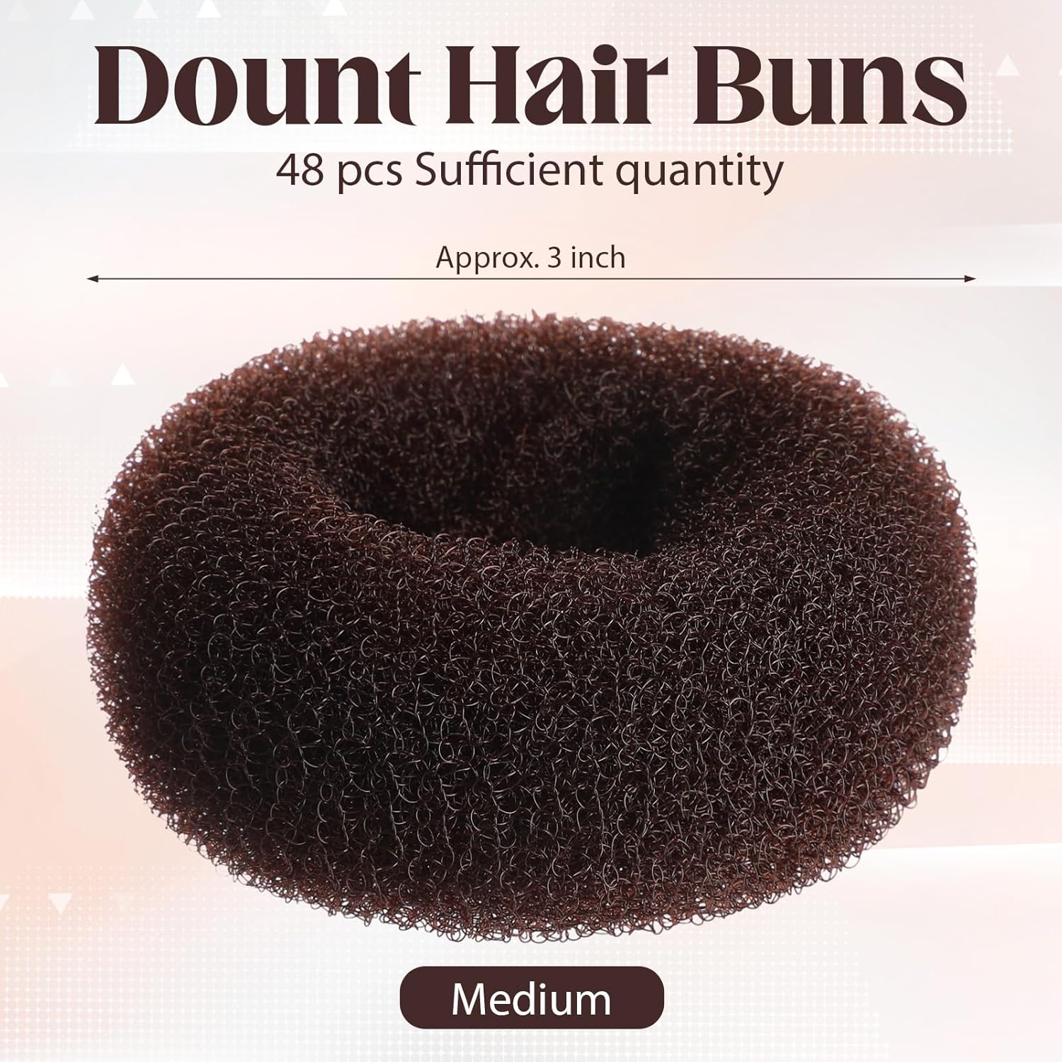 XunYee 48 Pcs Hair Donut Maker, Brown Large Hair Bun Rings for Ballet Style, Bulk Doughnut Shaper for Women and Girls(3 Inch) customer photo 2
