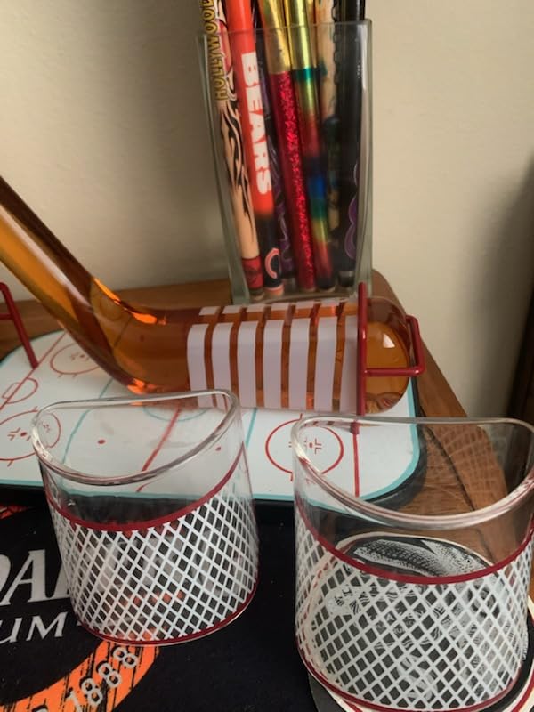 Kollea Ice Hockey Whiskey Decanter Set with 2 Hockey Goal Glasses, Unique Ice Hockey Gift for Dad, Husband, Brother, Coach customer photo 2