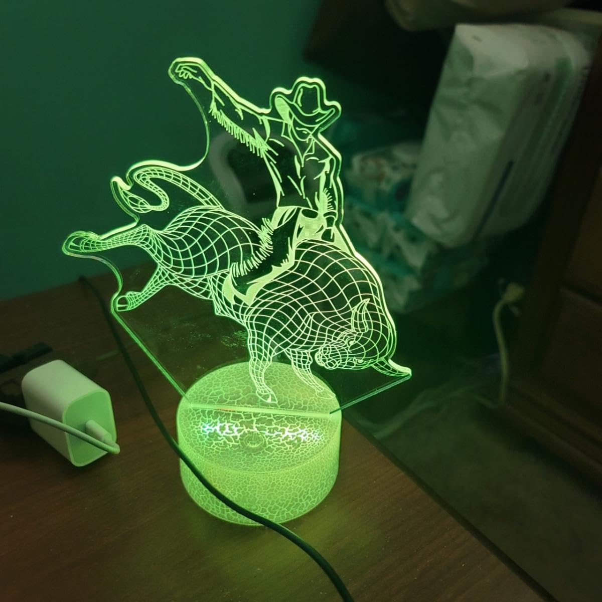 Hockey Night Light, Hockey Goalie Gifts, 3D Illusion Lamp with Remote Control, 16 Colors Changing, RGB Flashing Mode, Timer and Dimmable, Hockey Gifts for Boys Christmas Decor customer photo 1