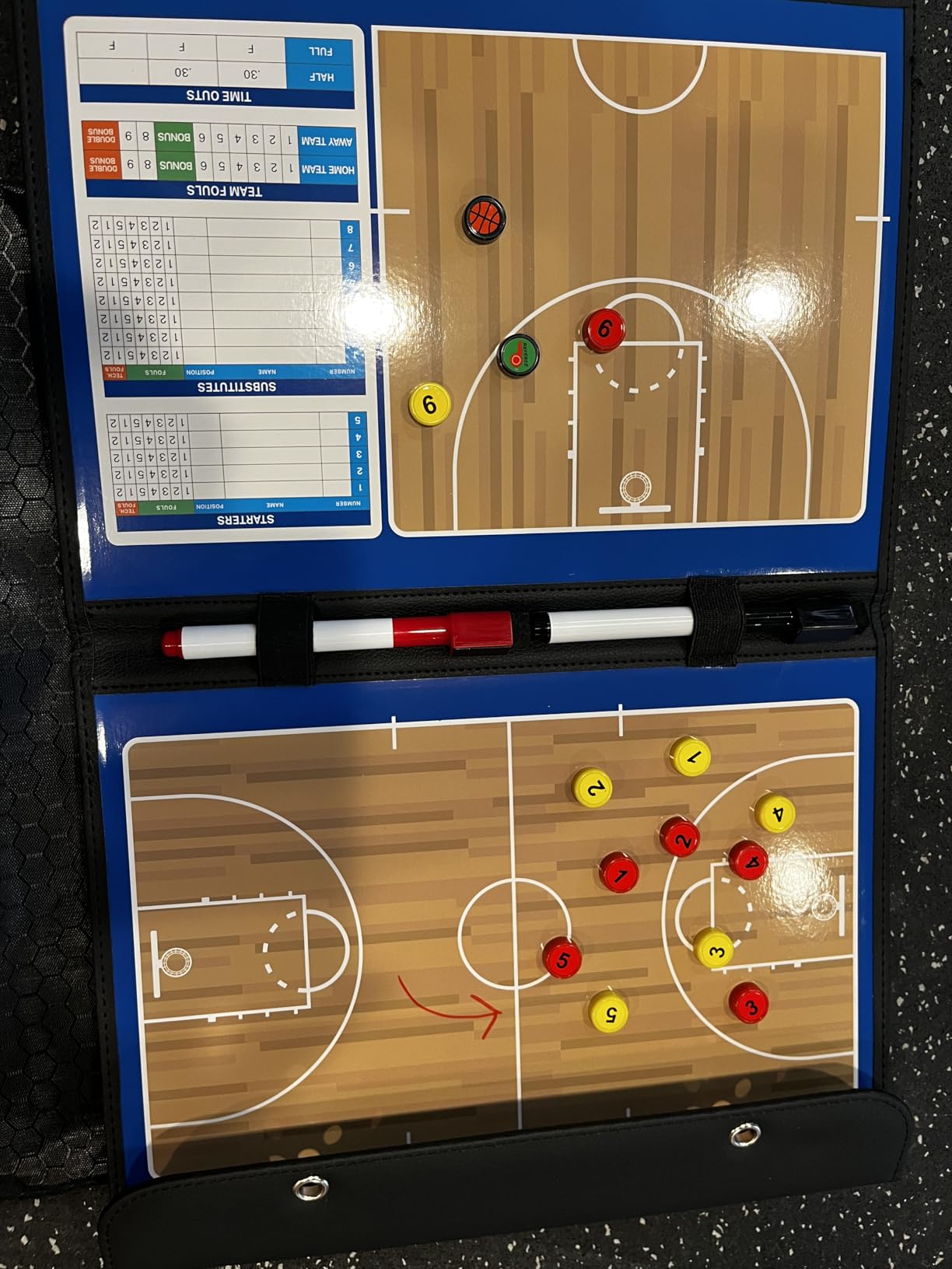 Magnetic Baseball Lineup Board for Dugout, 60 Magnets Coaching Clipboard with Dry Erase & Waterproof Bag - Dugout Organizer for Youth Baseball & Softball Coaches customer photo 1