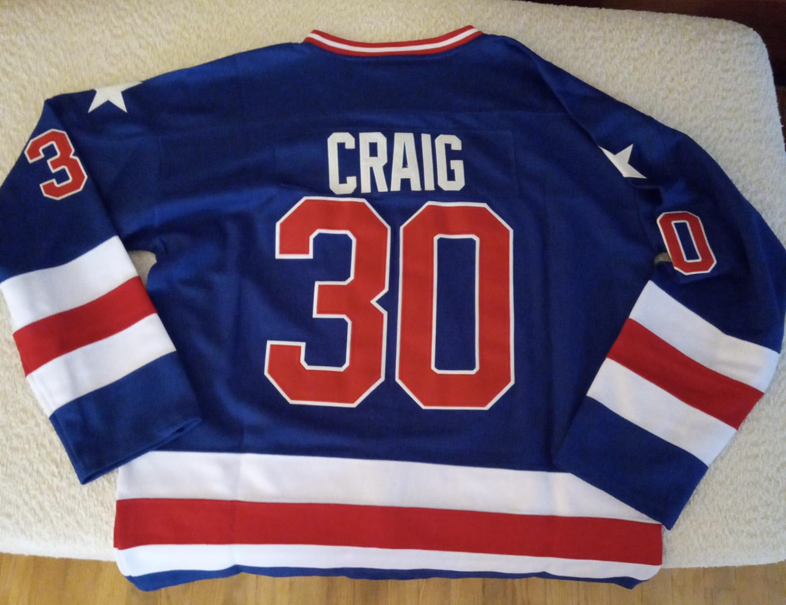 Jim Craig #30 Miracle 1980 USA Olympic Hockey Jersey - Stitched Letters, Adult Sizes S-5XL customer photo 2